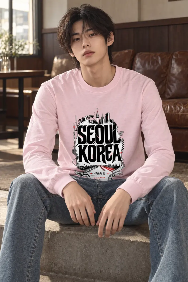 "Seoul City Collage" Unisex Longsleeve T-shirt