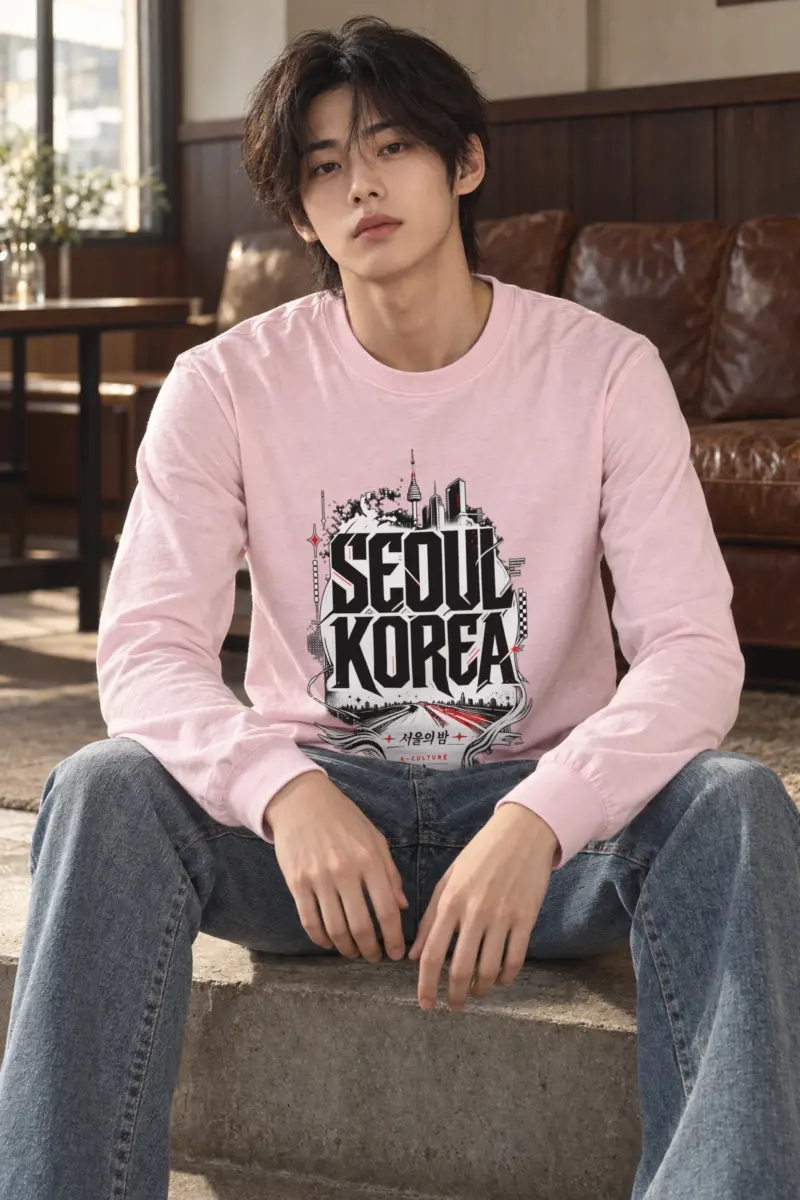 "Seoul City Collage" Unisex Longsleeve T-shirt