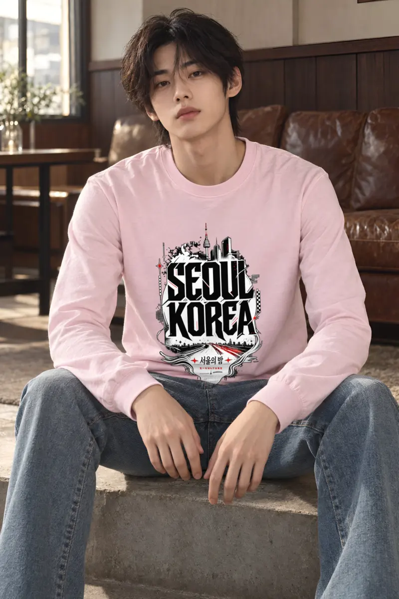 "Seoul City Collage" Unisex Longsleeve T-shirt