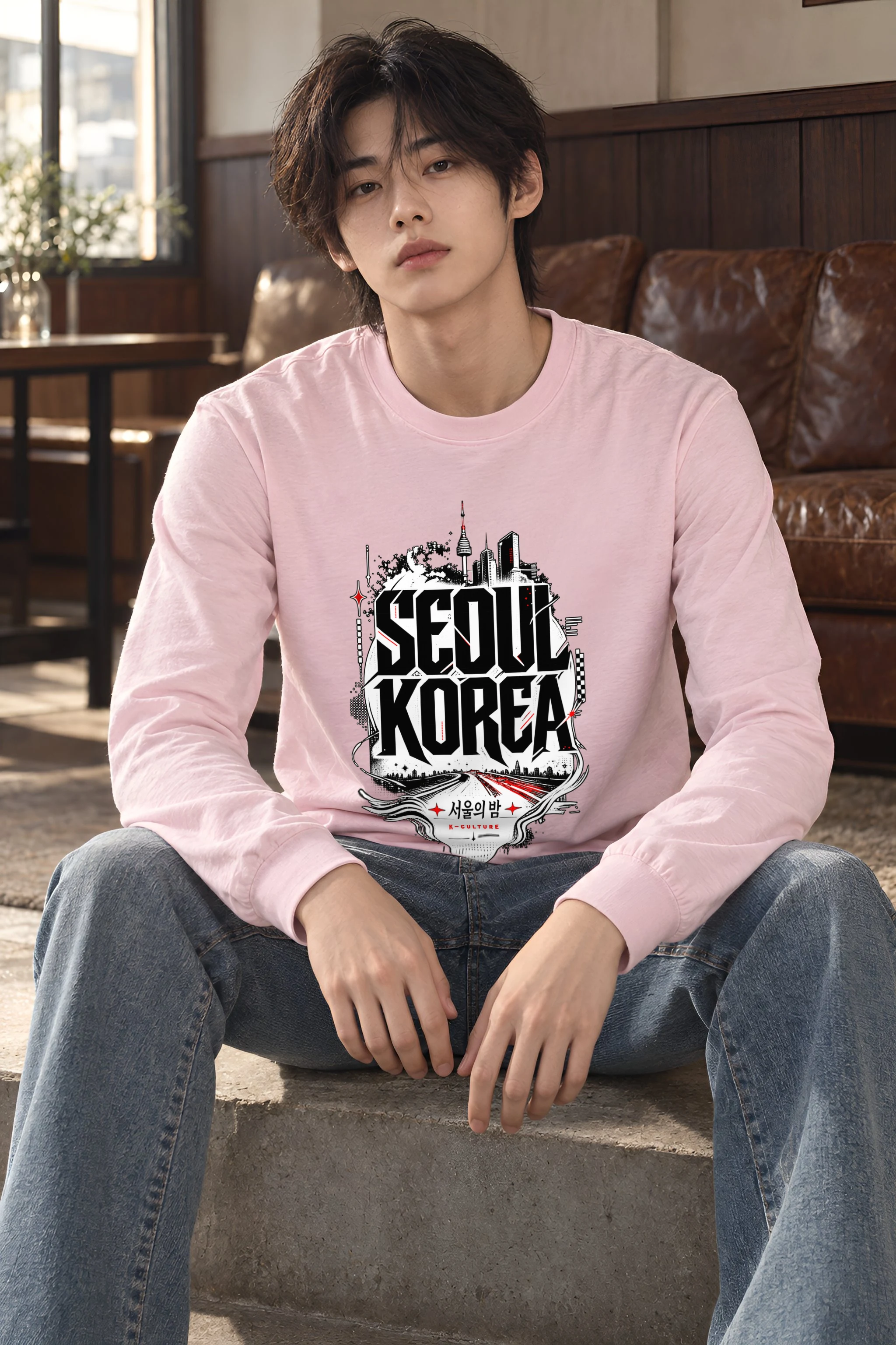 "Seoul City Collage" Unisex Longsleeve T-shirt