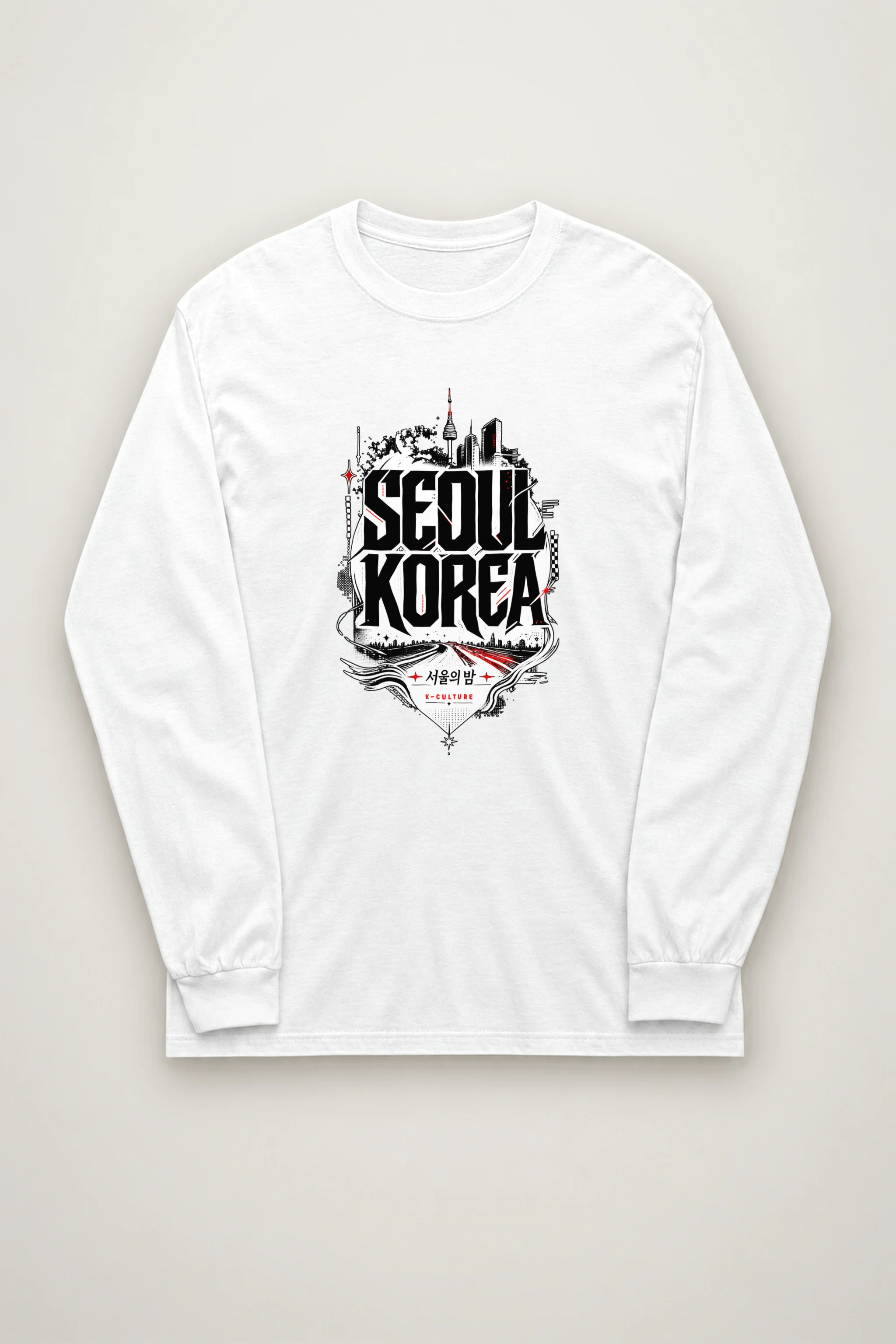 "Seoul City Collage" Unisex Longsleeve T-shirt