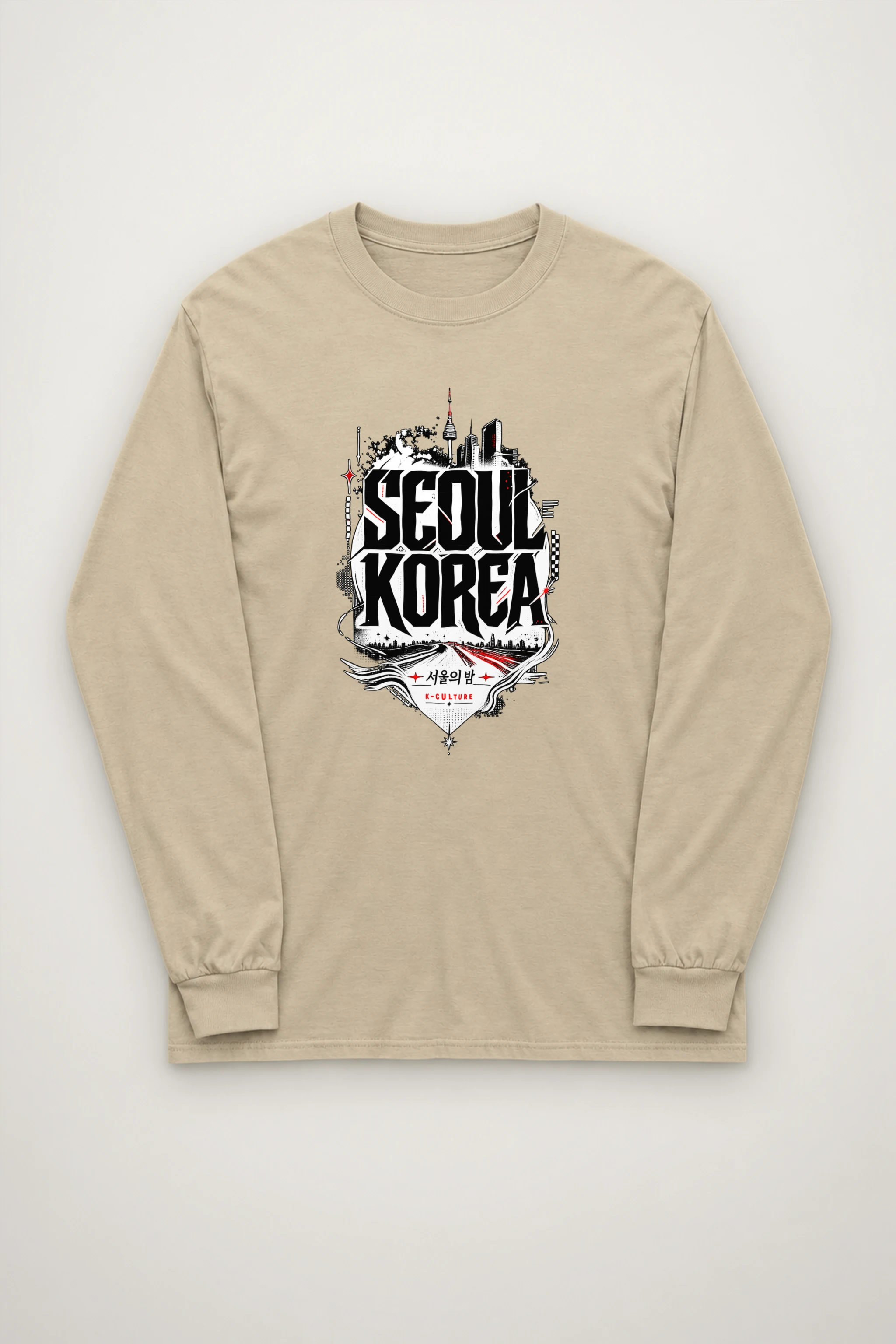 "Seoul City Collage" Unisex Longsleeve T-shirt