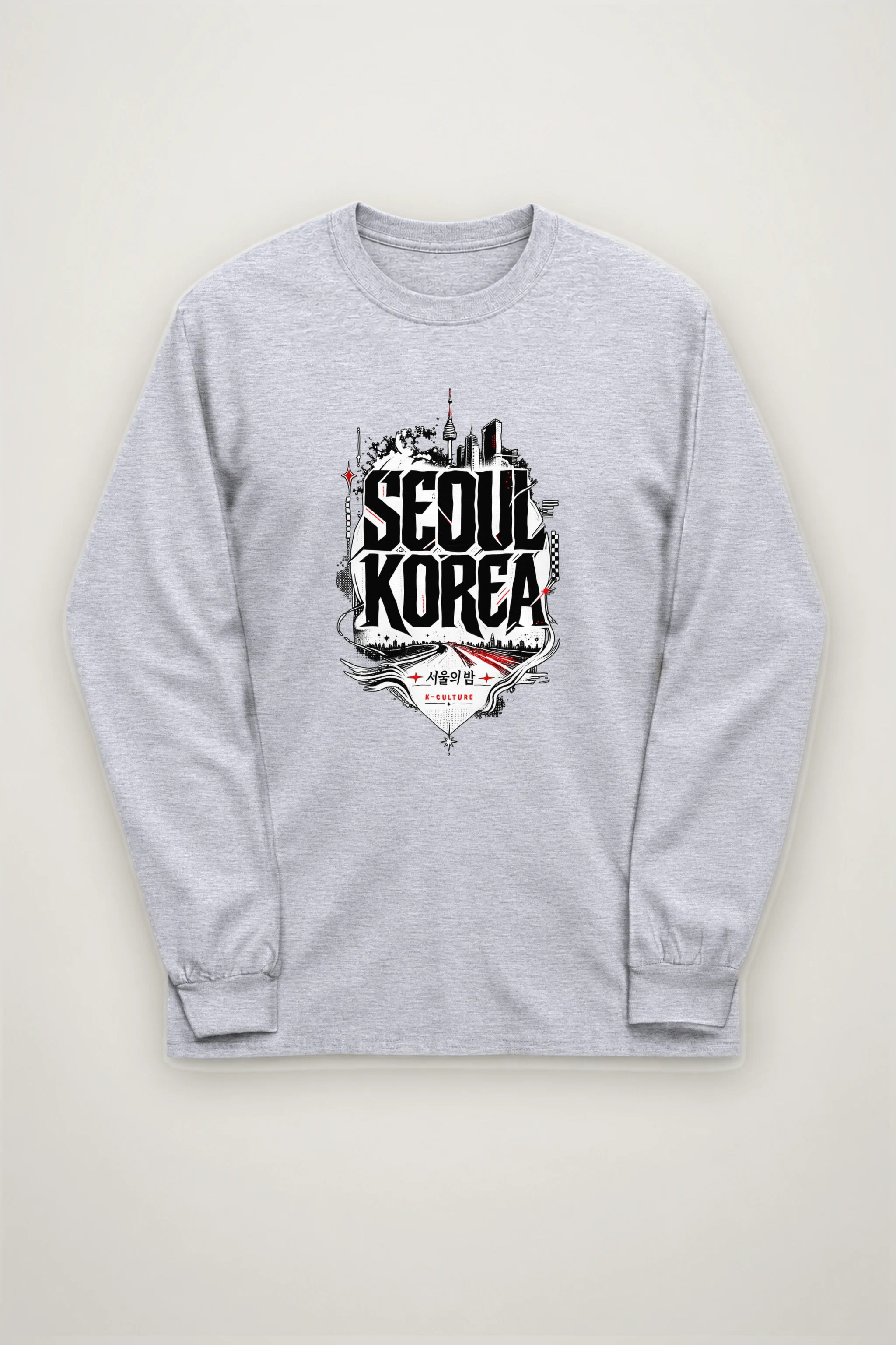 "Seoul City Collage" Unisex Longsleeve T-shirt