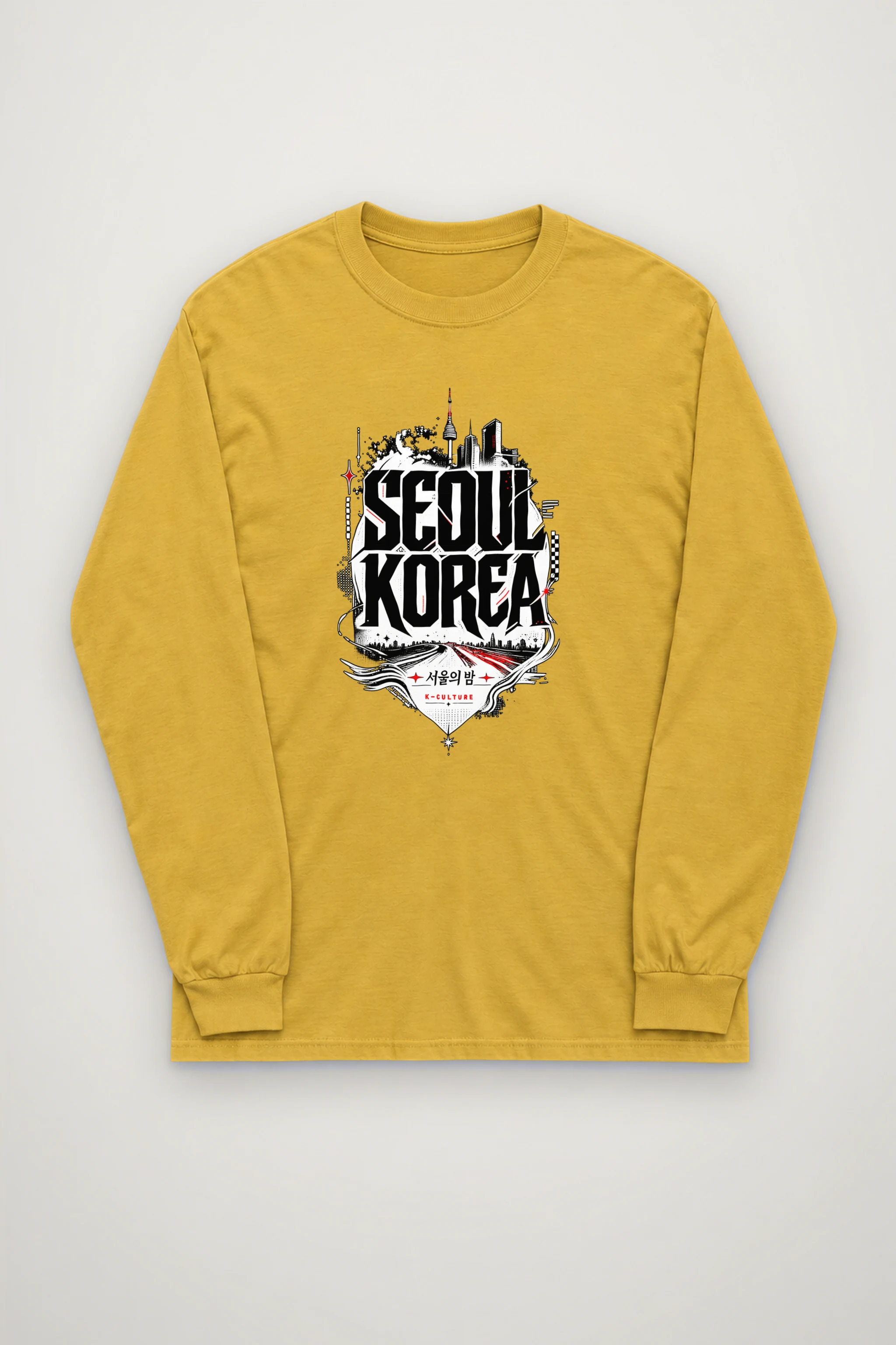 "Seoul City Collage" Unisex Longsleeve T-shirt