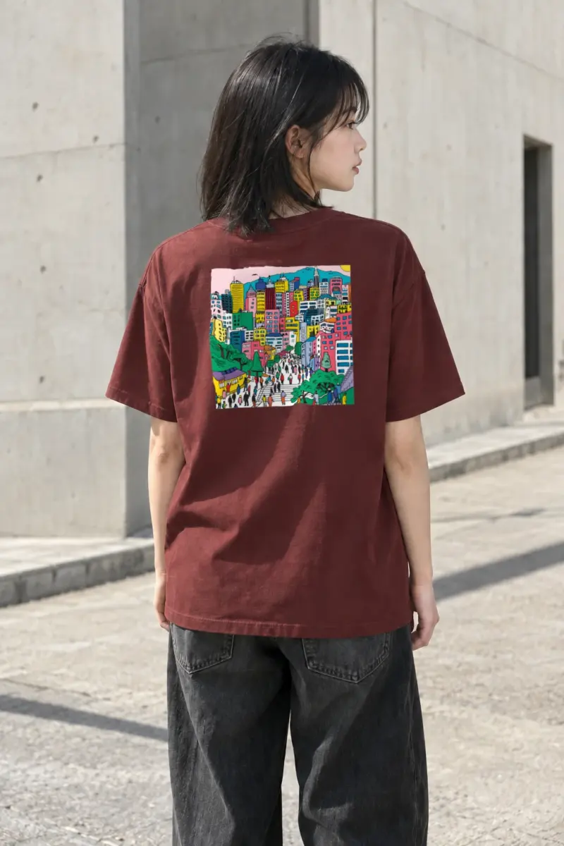 "Seoul City Rush" Heavyweight Unisex Crewneck T-shirt | Gildan 5000