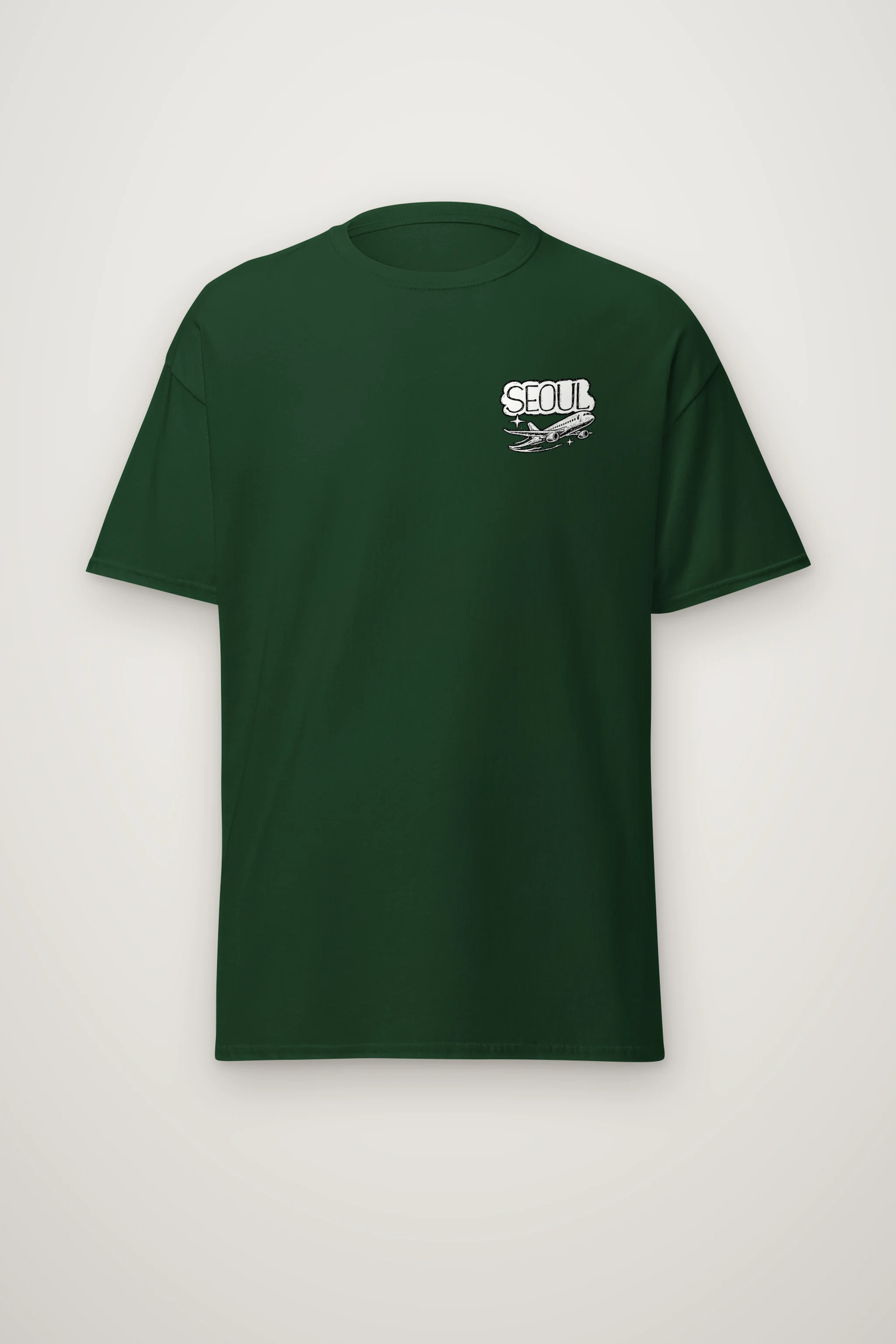 "Seoul City Sketch" Heavyweight Unisex Crewneck T-shirt