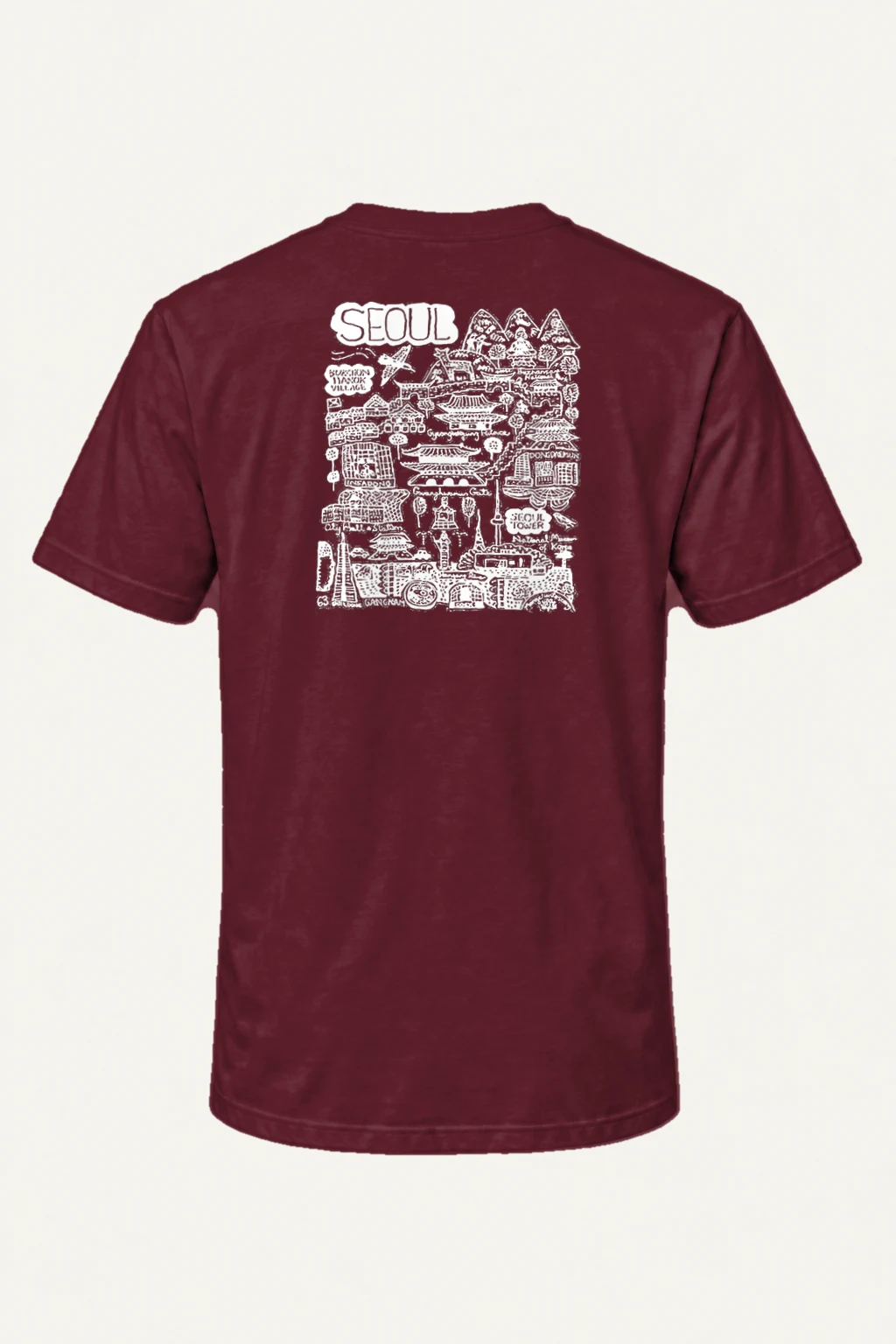 "Seoul City Sketch" Heavyweight Unisex Crewneck T-shirt | Gildan 5000
