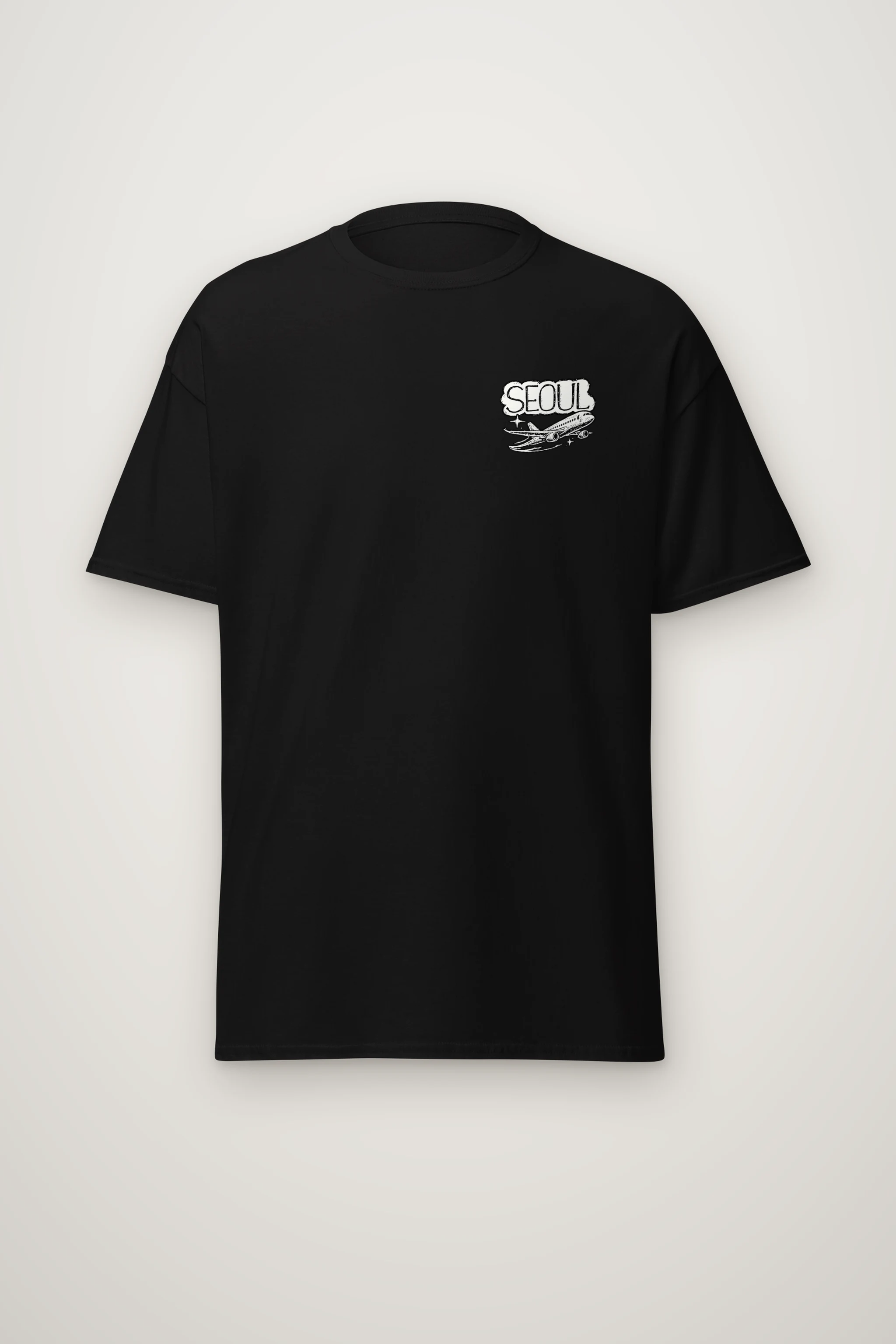"Seoul City Sketch" Heavyweight Unisex Crewneck T-shirt