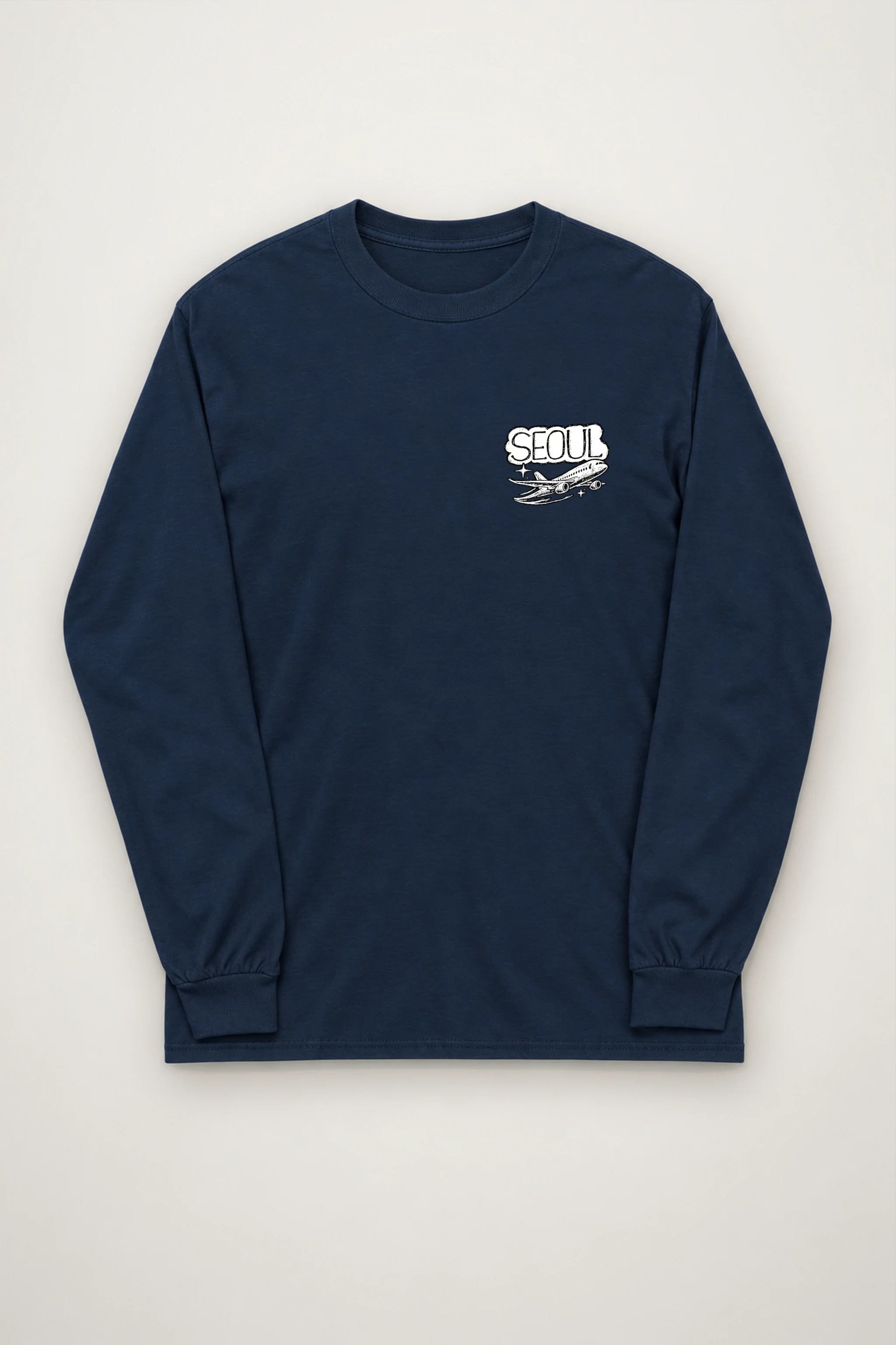 "Seoul City Sketch" Unisex Longsleeve T-shirt