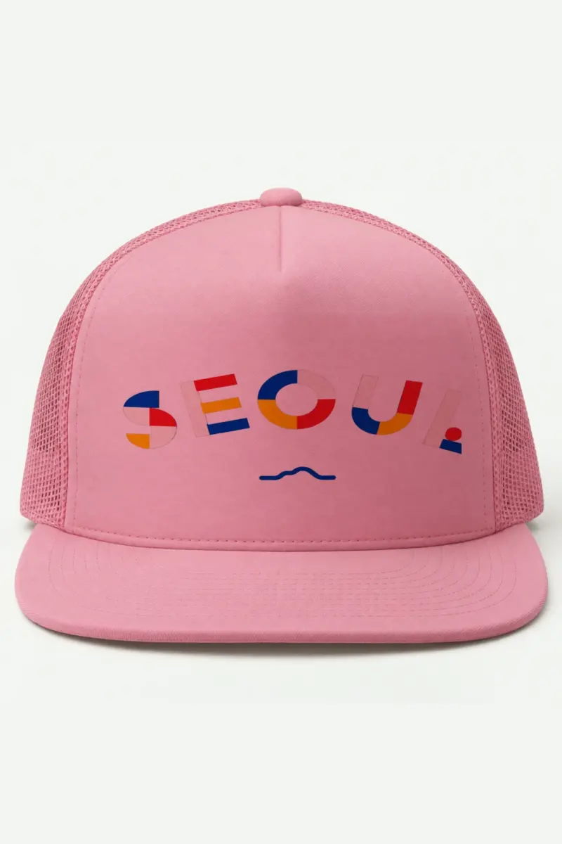 "Seoul Contour" 5 Panel Trucker Cap · Embroidered