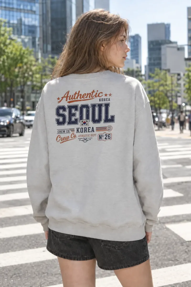"Seoul Crew Athletic" Heavy Blend Unisex Crewneck Sweatshirt | Gildan 18000