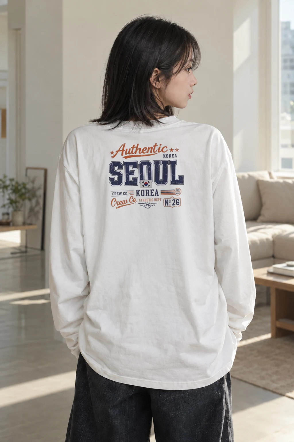 "Seoul Crew Athletic" Unisex Longsleeve T-shirt | Gildan 2400