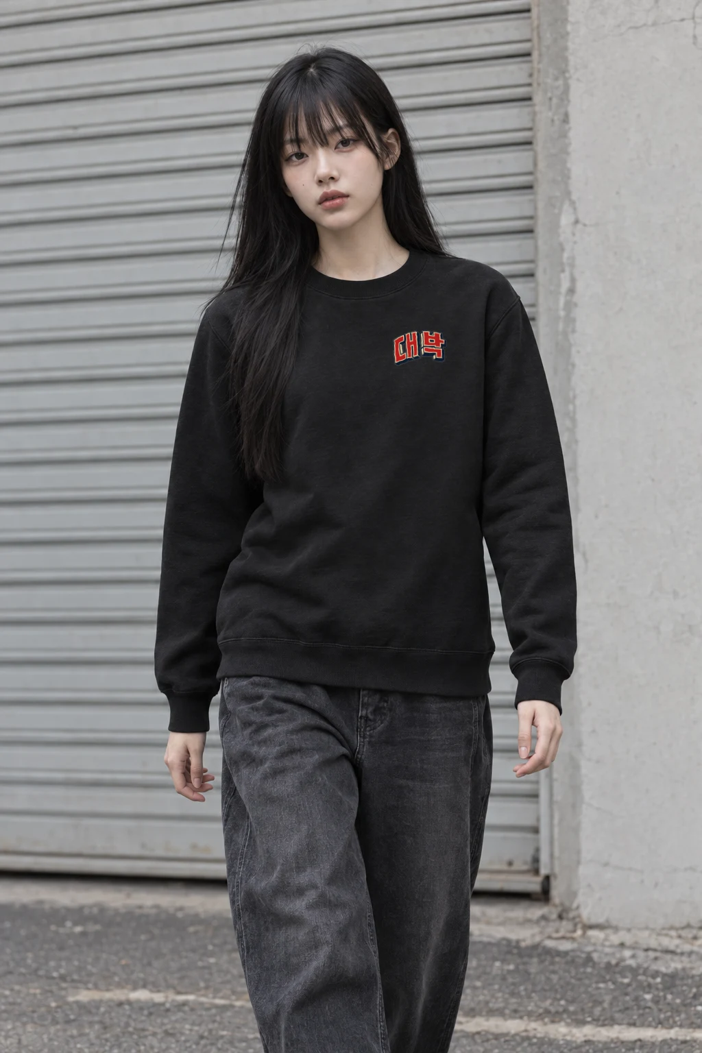 "Seoul Daebak Moon Tiger" Heavy Blend Unisex Crewneck Sweatshirt