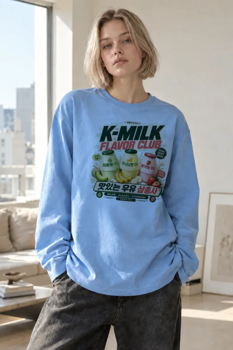 "Seoul Dairy Mood" Unisex Longsleeve T-shirt | Gildan 2400