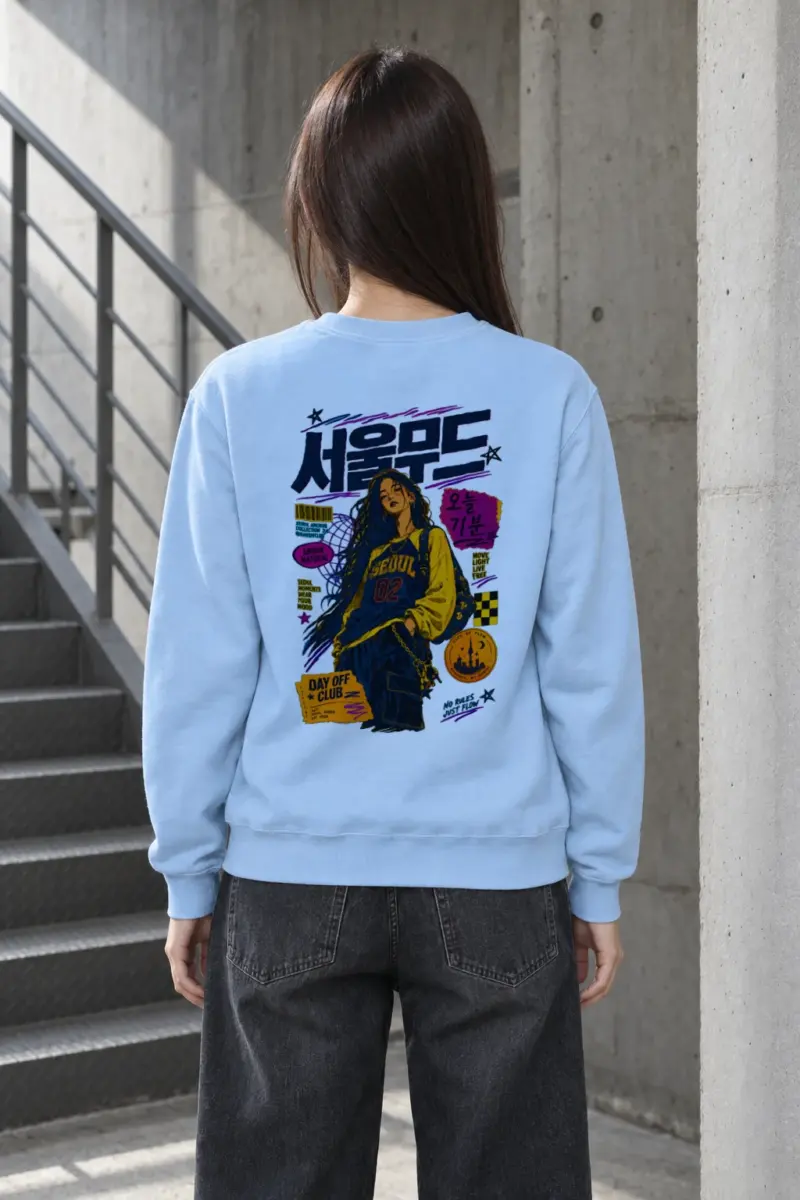 "Seoul Day Off" Heavy Blend Unisex Crewneck Sweatshirt