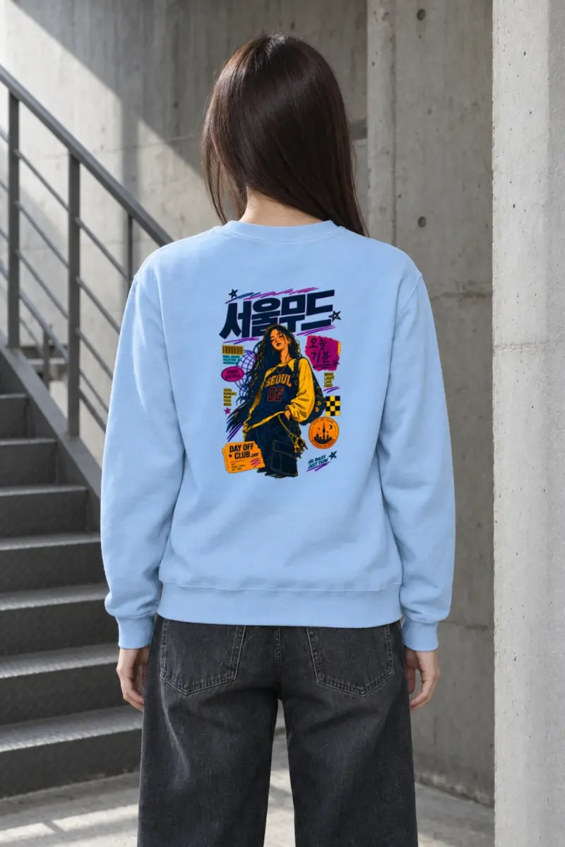 "Seoul Day Off" Heavy Blend Unisex Crewneck Sweatshirt