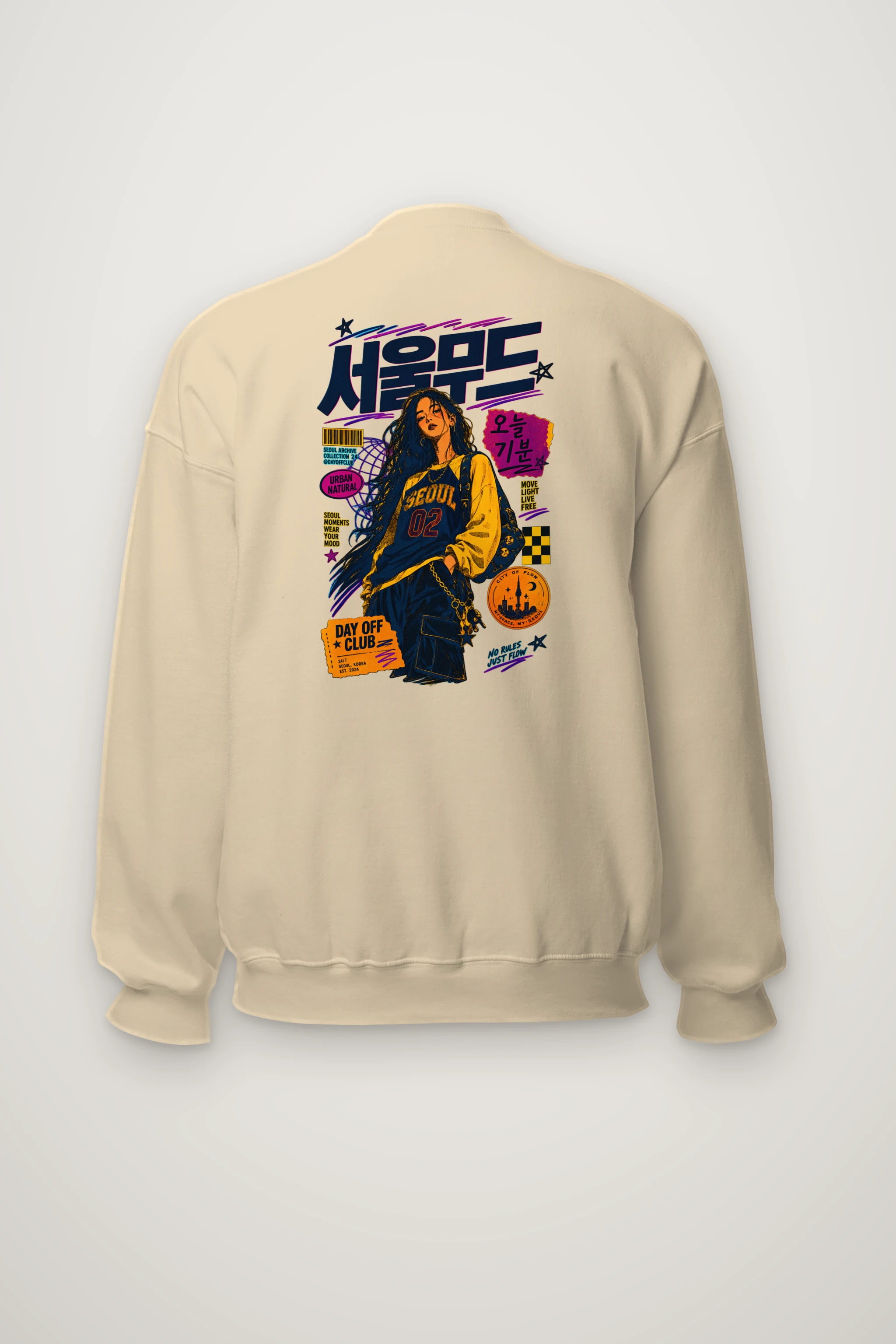 "Seoul Day Off" Heavy Blend Unisex Crewneck Sweatshirt