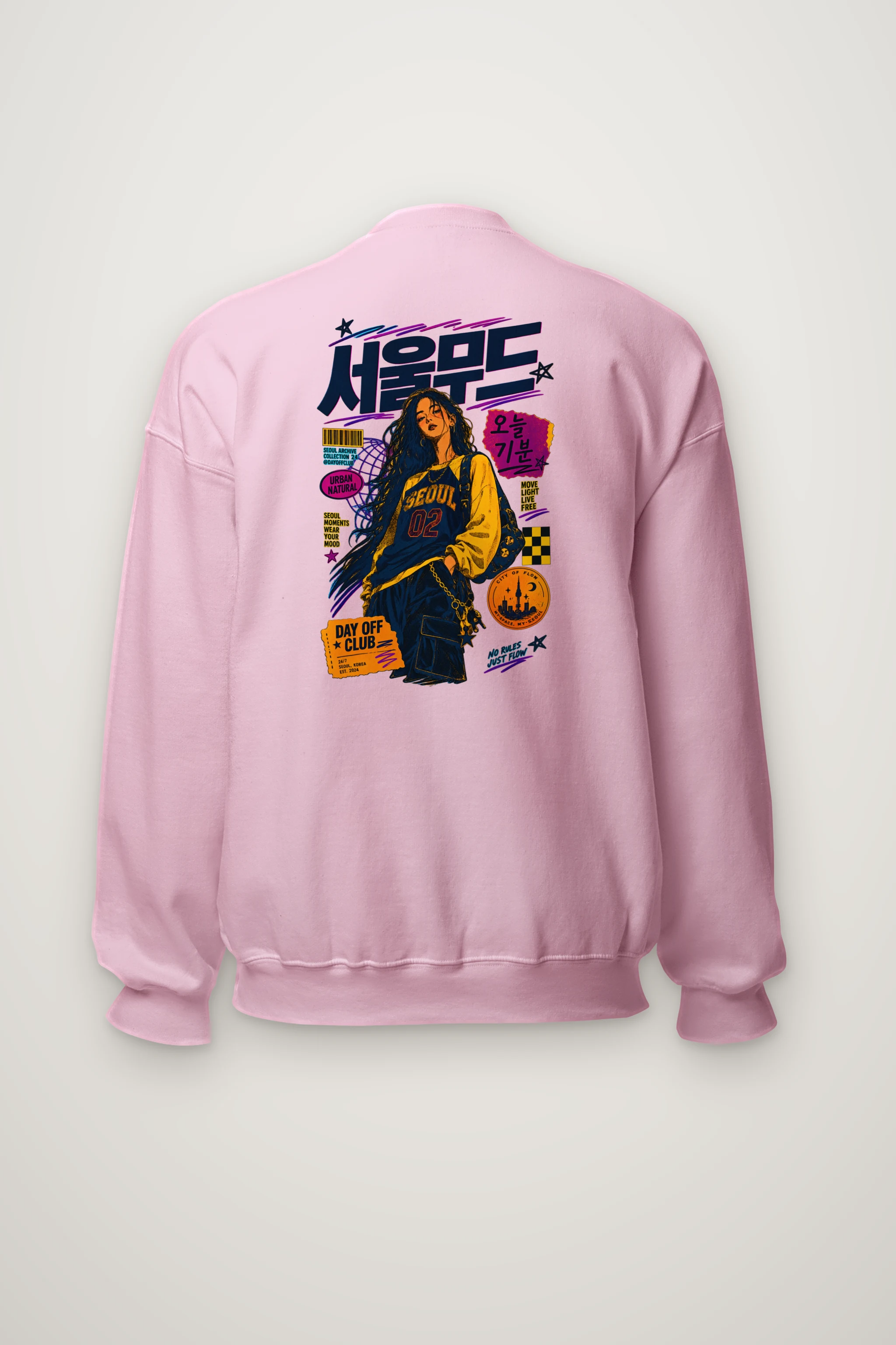 "Seoul Day Off" Heavy Blend Unisex Crewneck Sweatshirt