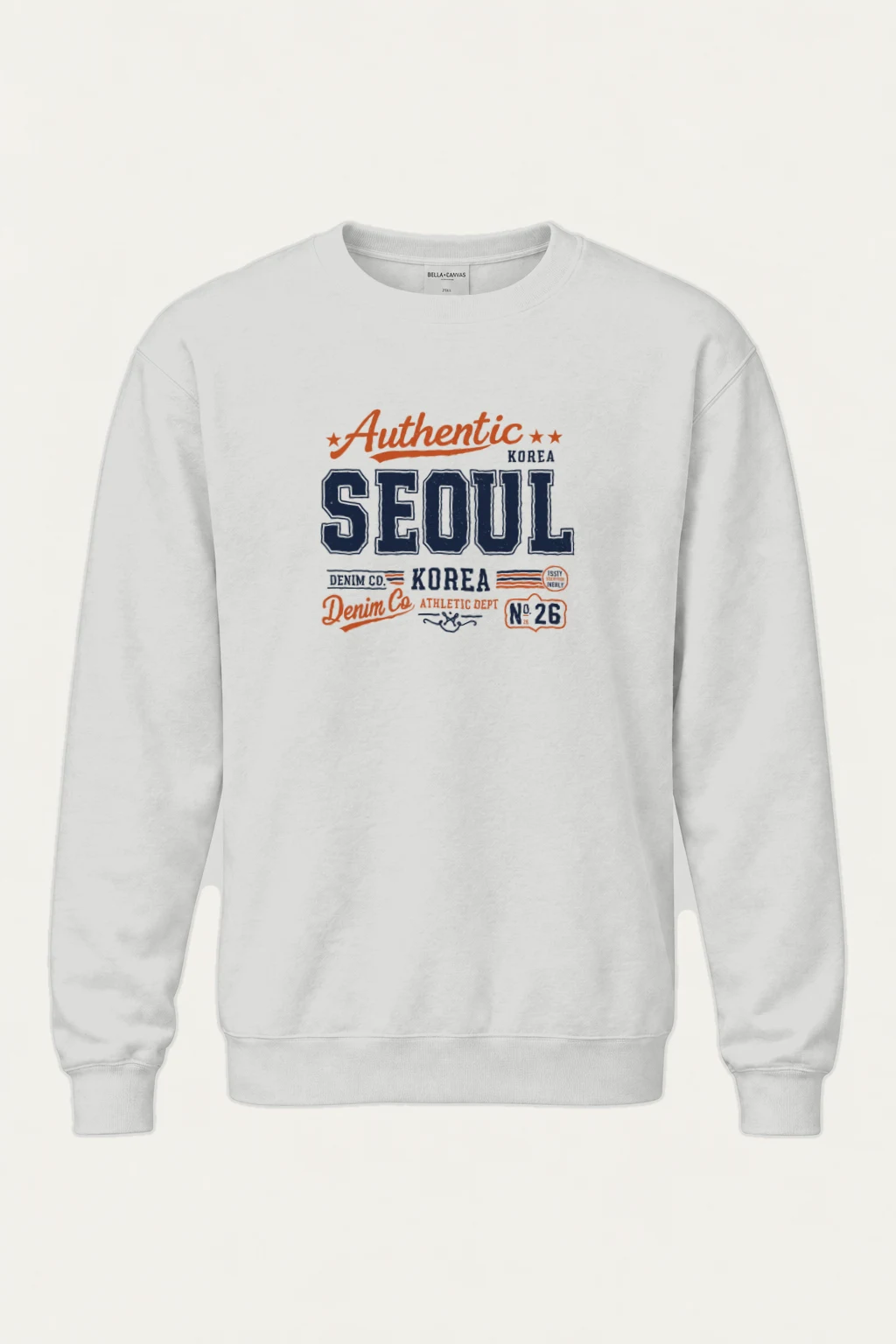"Seoul Denim Athletic" Heavy Blend Unisex Crewneck Sweatshirt | Gildan 18000
