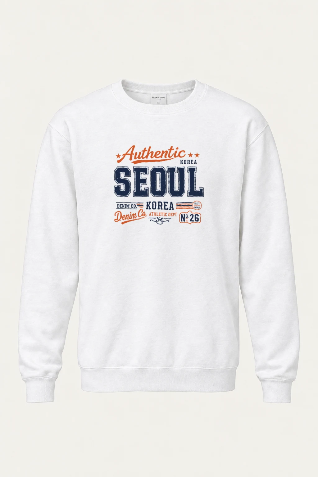 "Seoul Denim Athletic" Heavy Blend Unisex Crewneck Sweatshirt | Gildan 18000