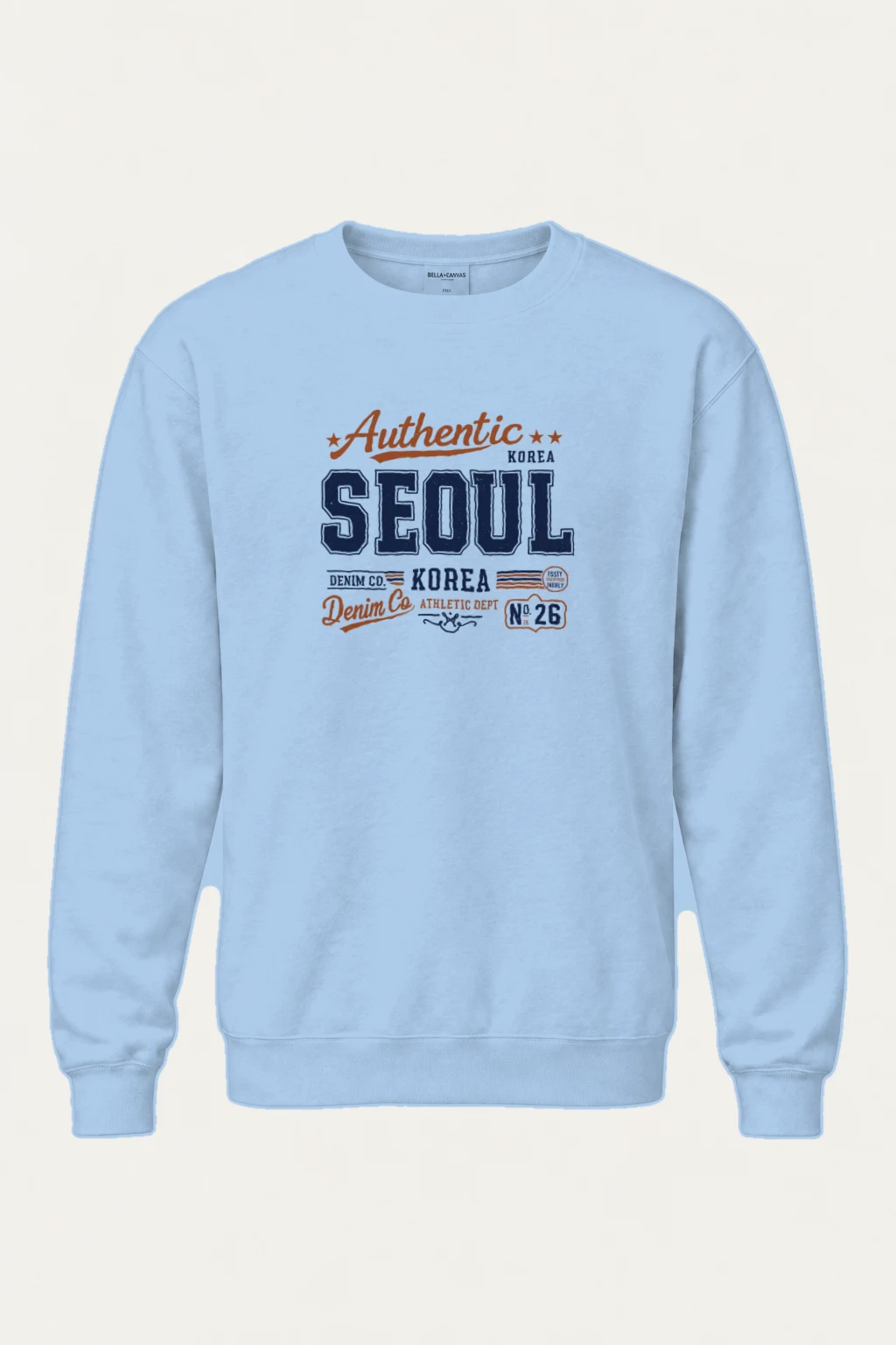 "Seoul Denim Athletic" Heavy Blend Unisex Crewneck Sweatshirt | Gildan 18000