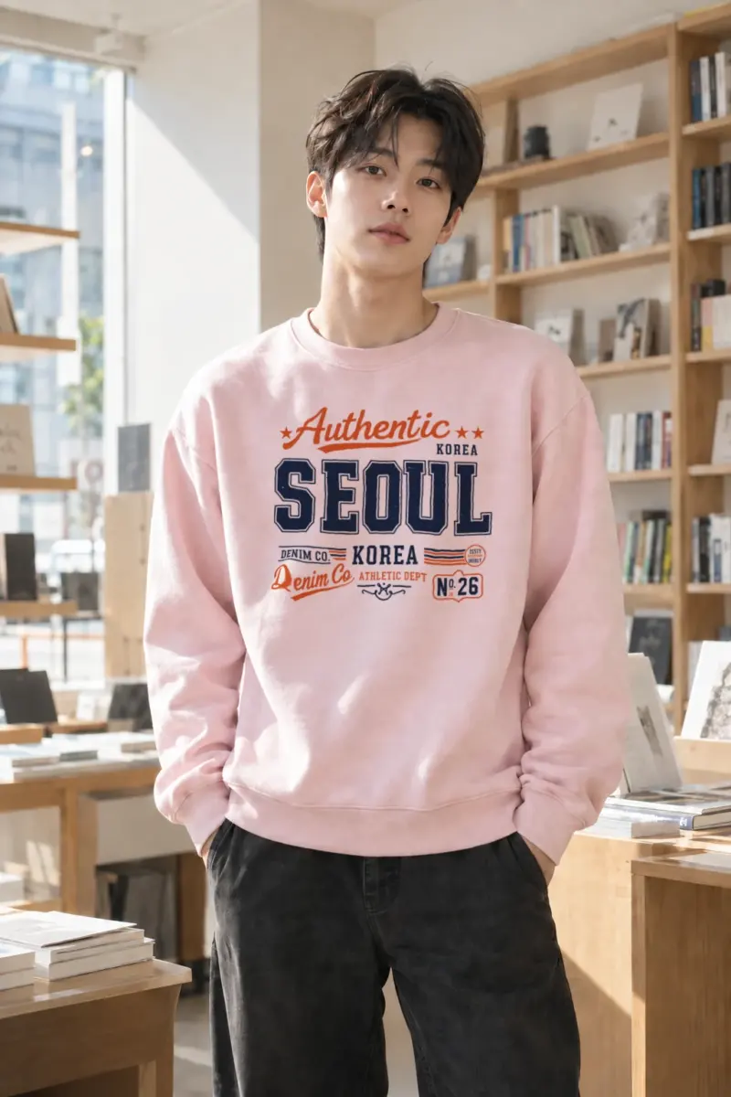 “Seoul Denim Co.” Heavy Blend Unisex Crewneck Sweatshirt | Gildan 18000