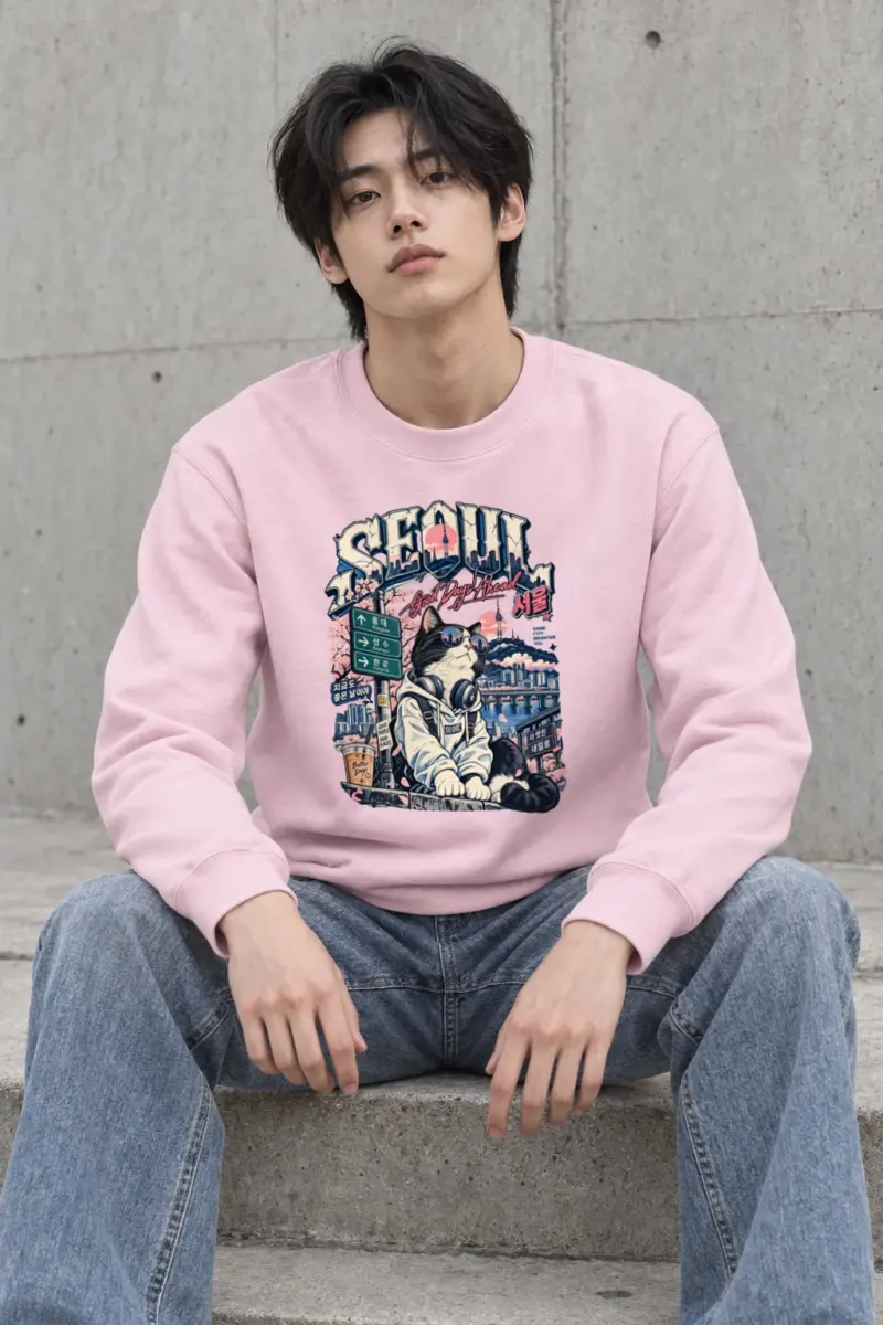 "Good Days in Seoul" Heavy Blend Unisex Crewneck Sweatshirt