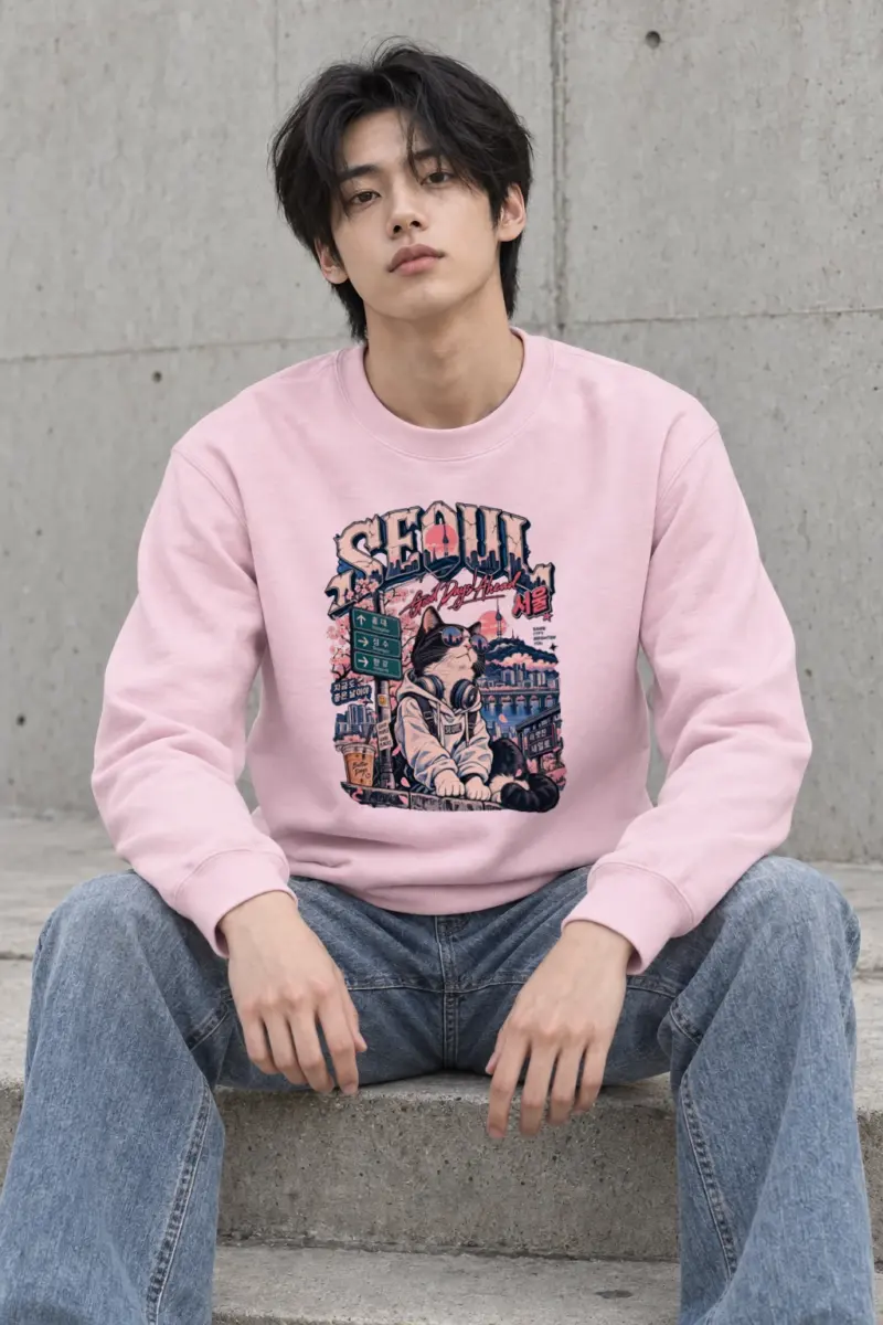 "Good Days in Seoul" Heavy Blend Unisex Crewneck Sweatshirt
