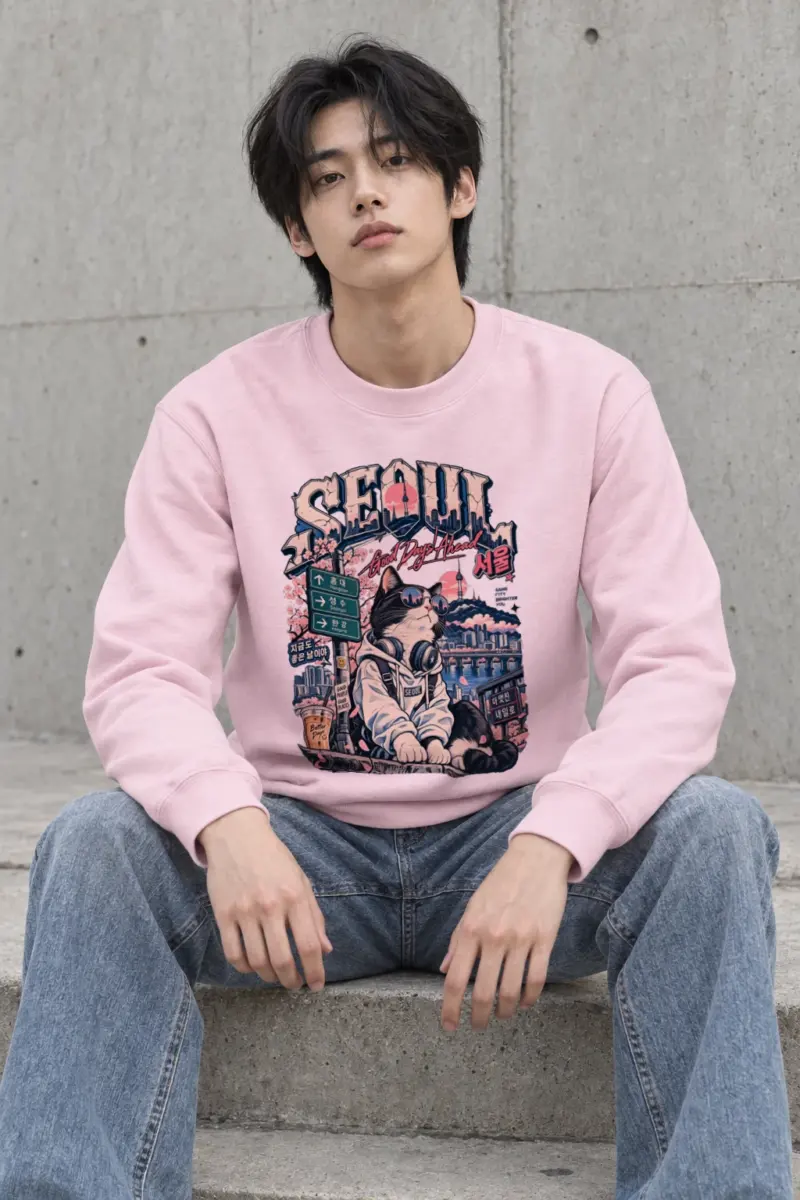 "Good Days in Seoul" Heavy Blend Unisex Crewneck Sweatshirt
