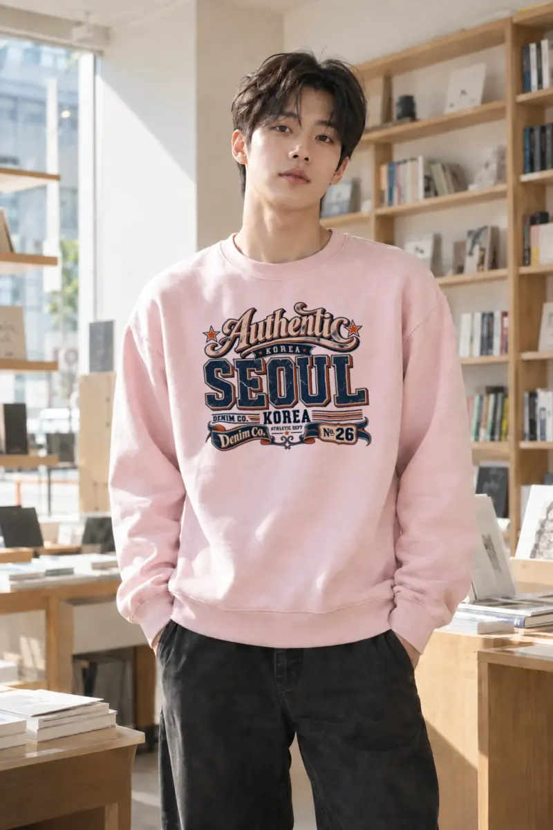 "Seoul Denim Co." Heavy Blend Unisex Crewneck Sweatshirt | Gildan 18000