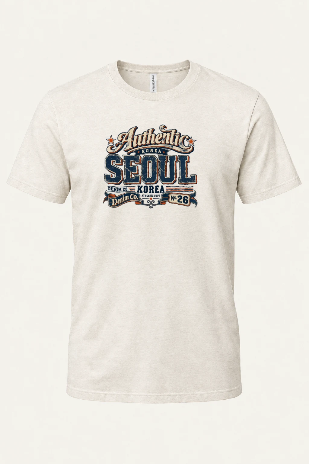 "Seoul Denim Co." Heavyweight Unisex Crewneck T-shirt | Gildan 5000