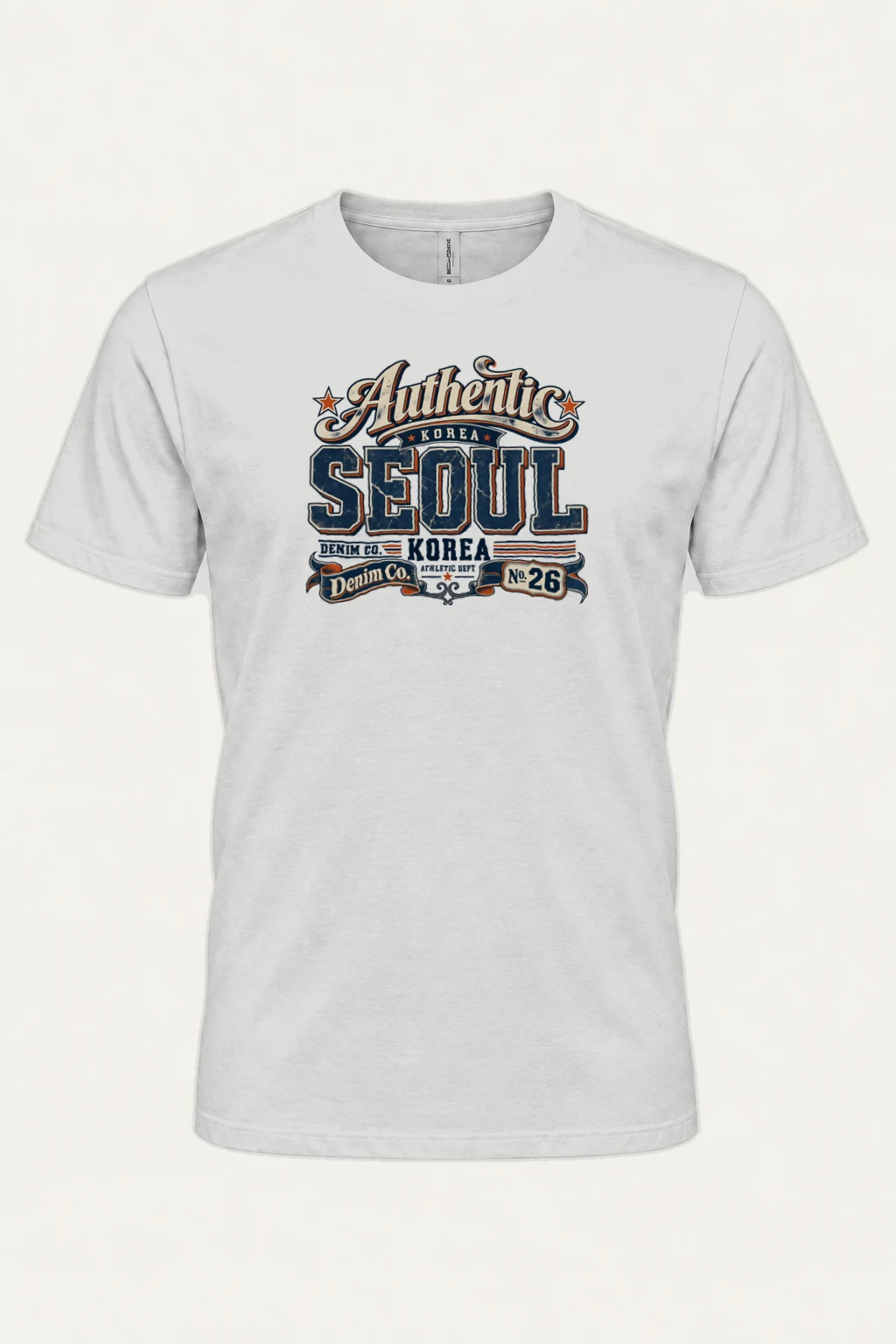 "Seoul Denim Co." Heavyweight Unisex Crewneck T-shirt | Gildan 5000
