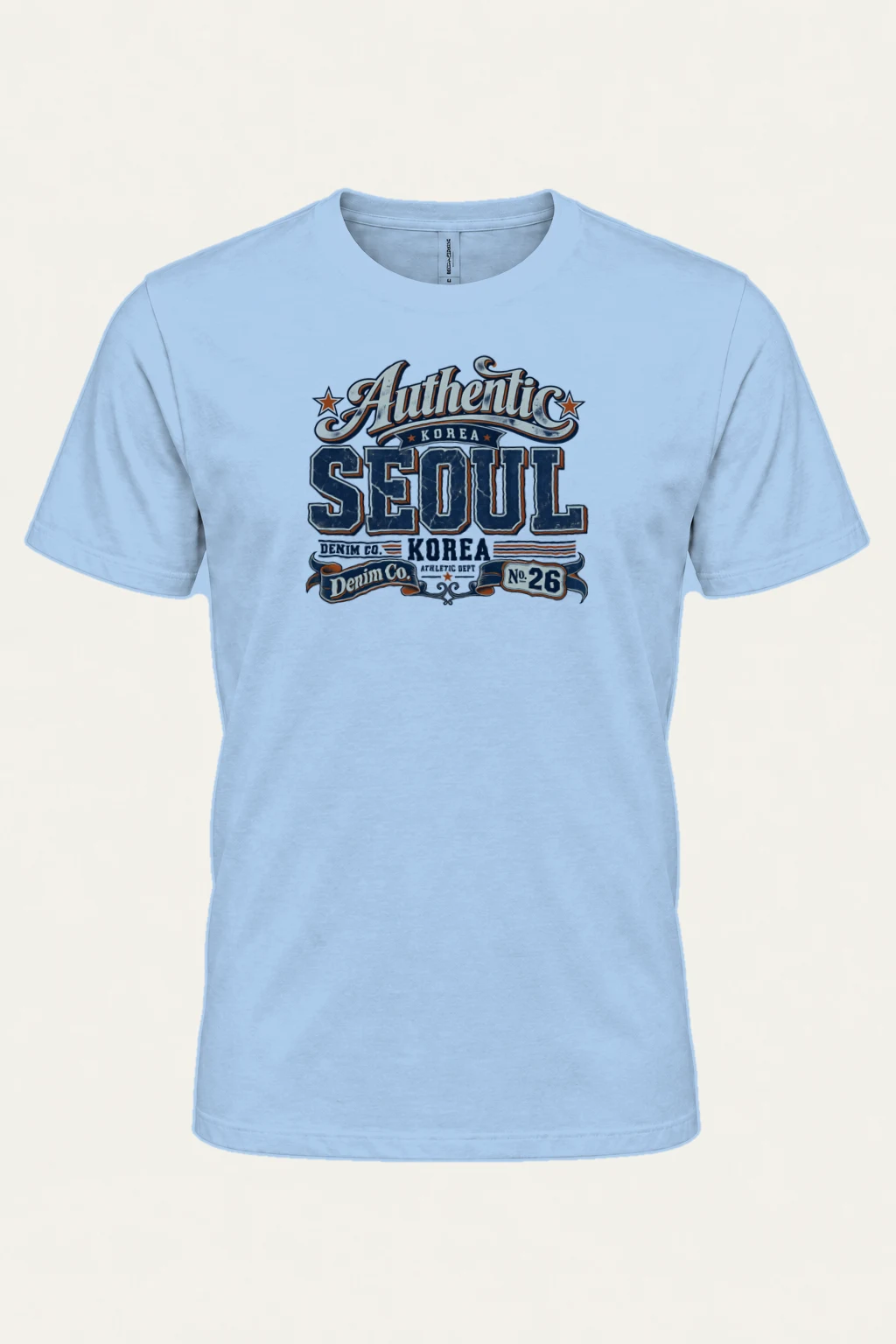 "Seoul Denim Co." Heavyweight Unisex Crewneck T-shirt | Gildan 5000