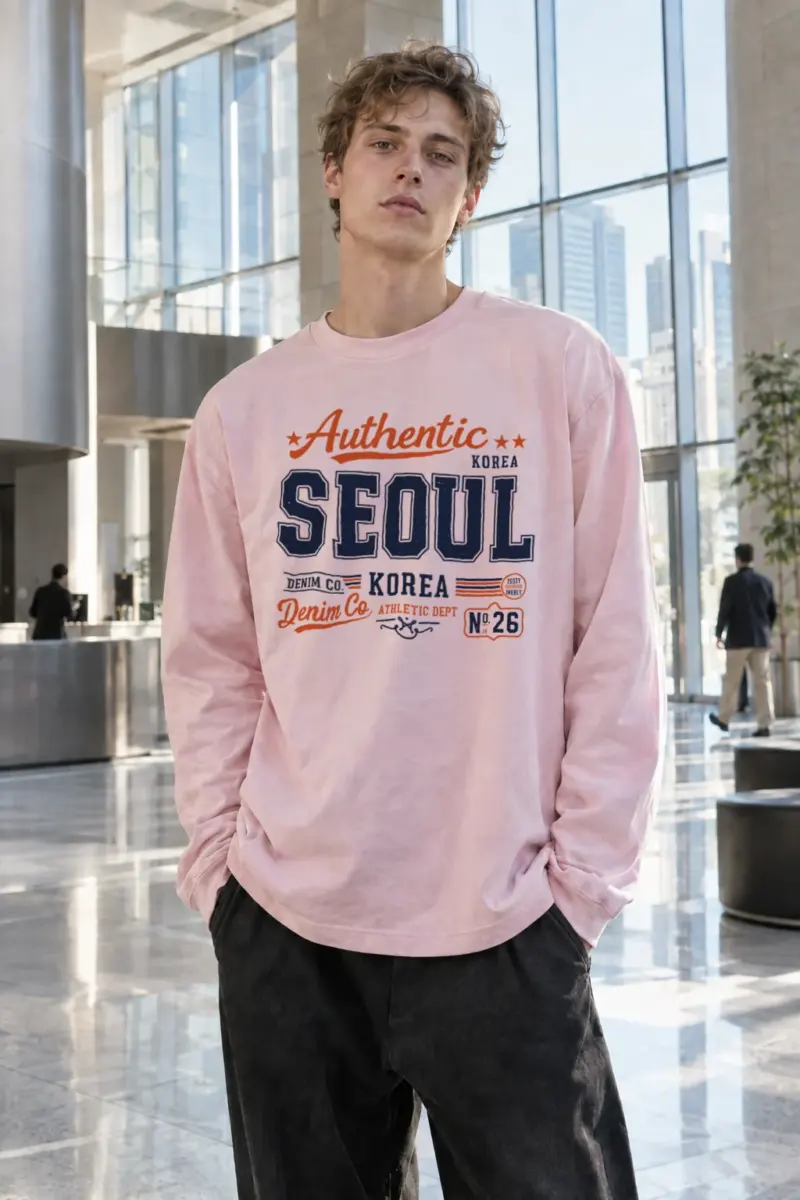"Seoul Denim Co." Unisex Longsleeve T-shirt | Gildan 2400