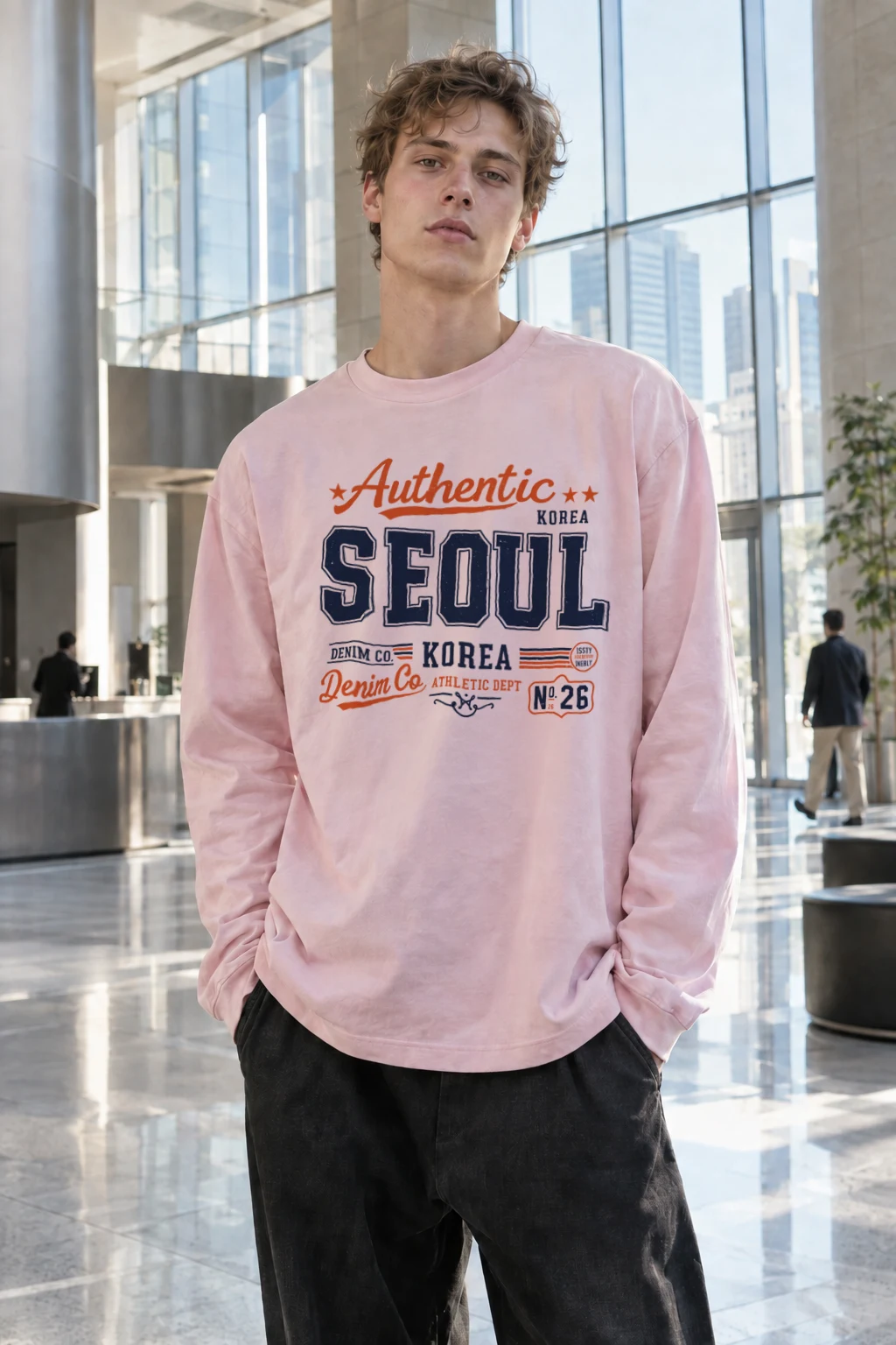 "Seoul Denim Co." Unisex Longsleeve T-shirt | Gildan 2400