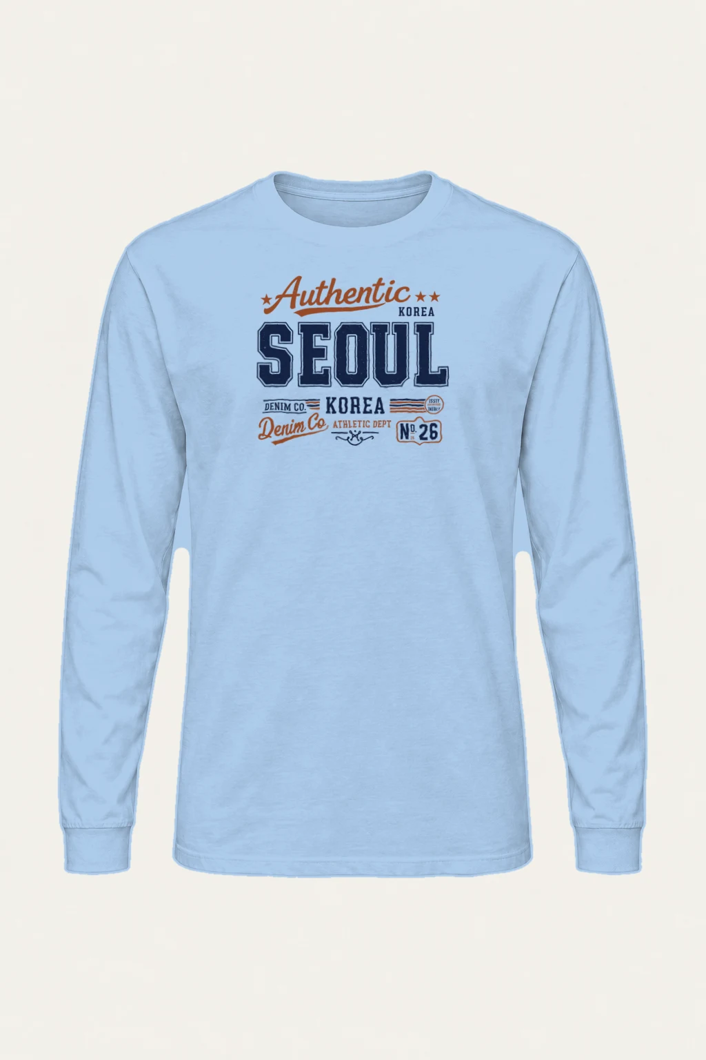 "Seoul Denim Co." Unisex Longsleeve T-shirt | Gildan 2400