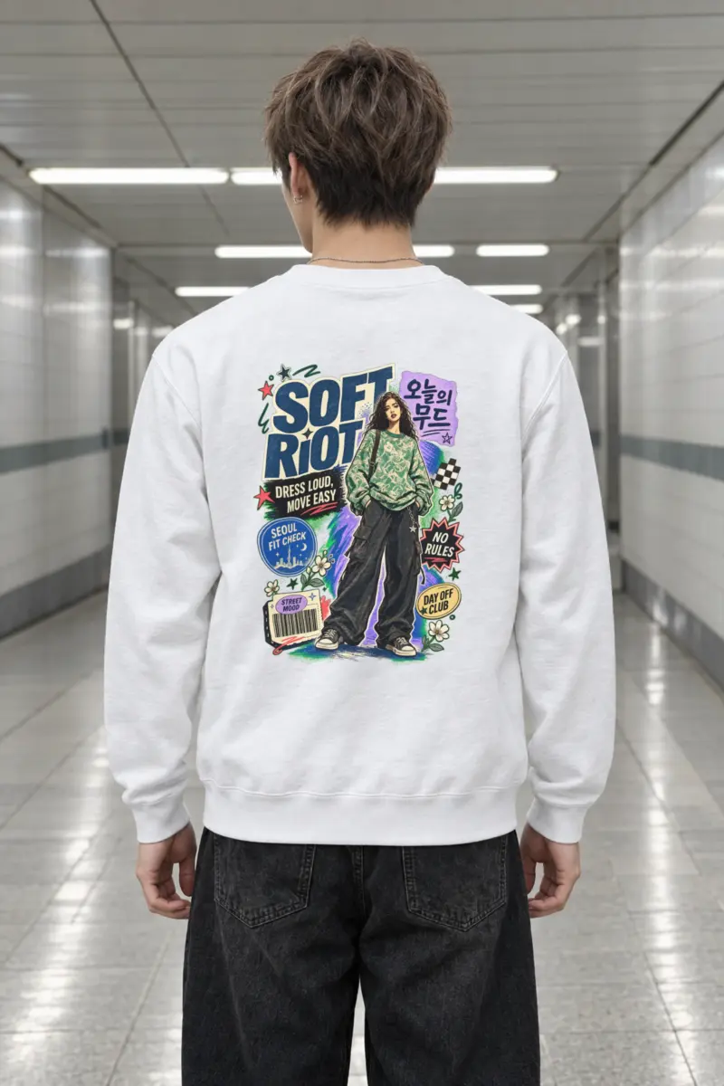"Seoul Fit Check" Heavy Blend Unisex Crewneck Sweatshirt