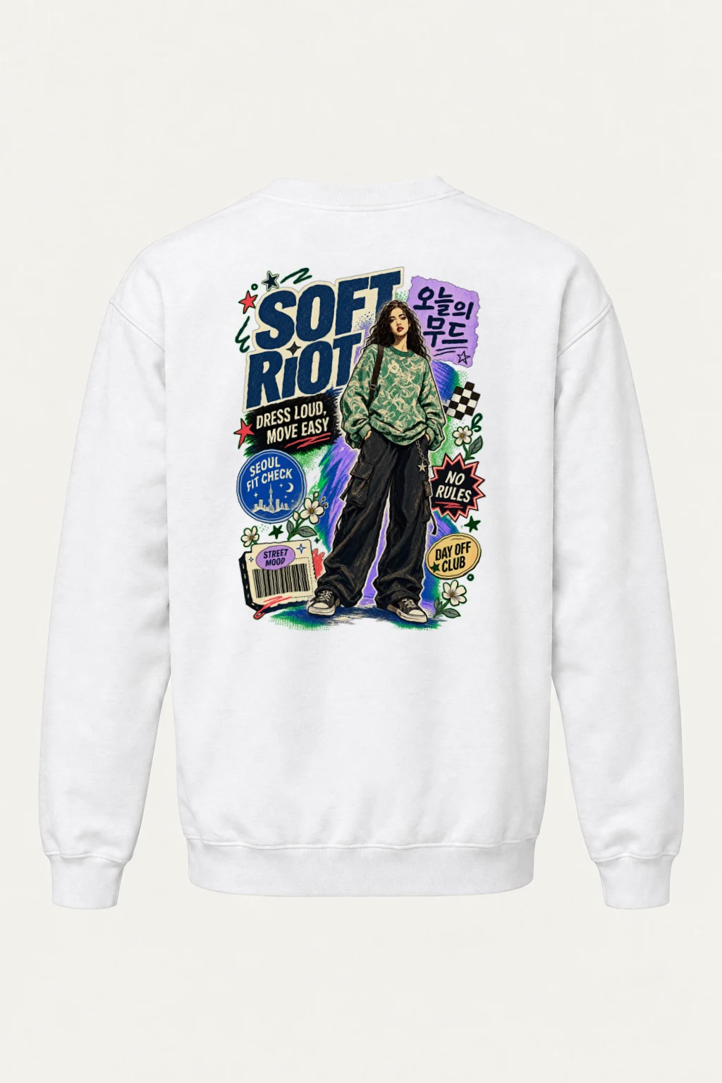 "Seoul Fit Check" Heavy Blend Unisex Crewneck Sweatshirt | Gildan 18000