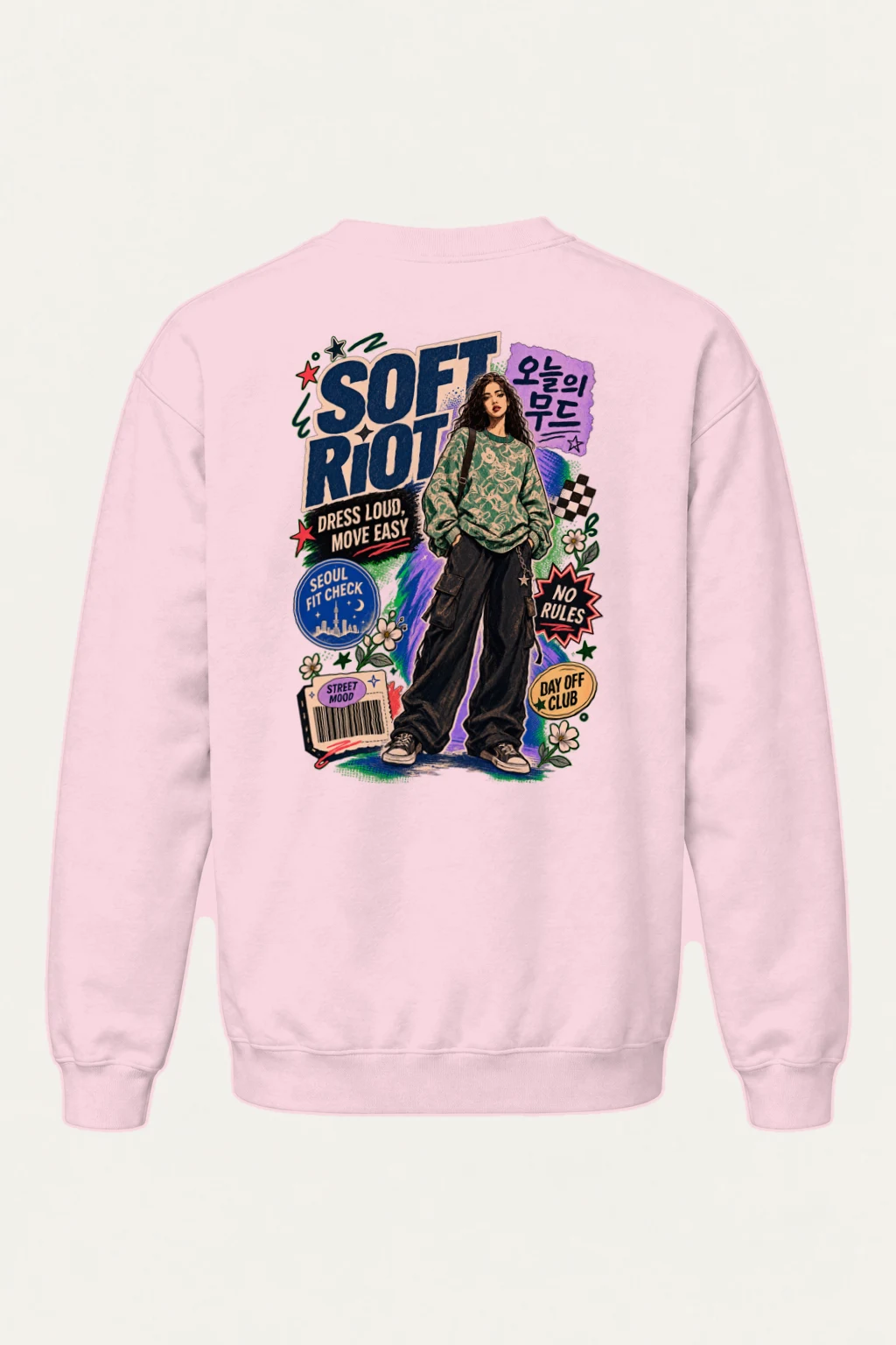 "Seoul Fit Check" Heavy Blend Unisex Crewneck Sweatshirt | Gildan 18000