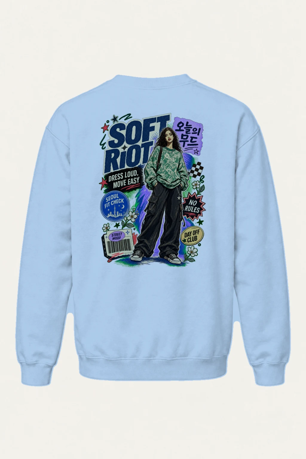 "Seoul Fit Check" Heavy Blend Unisex Crewneck Sweatshirt | Gildan 18000