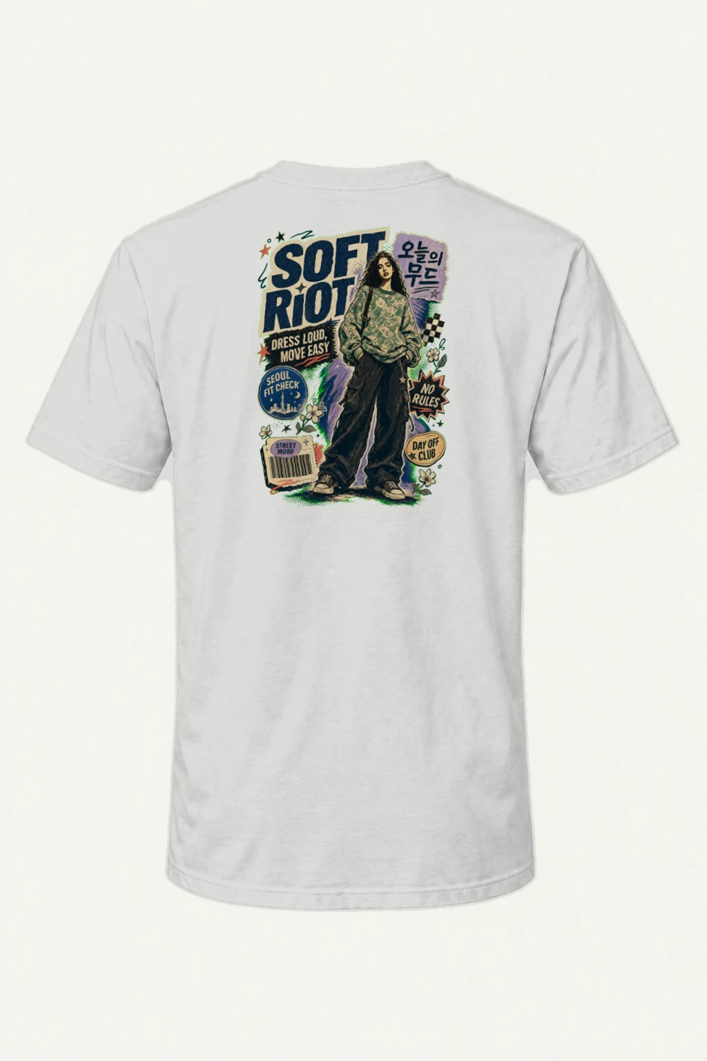 "Seoul Fit Check" Heavyweight Unisex Crewneck T-shirt | Gildan 5000