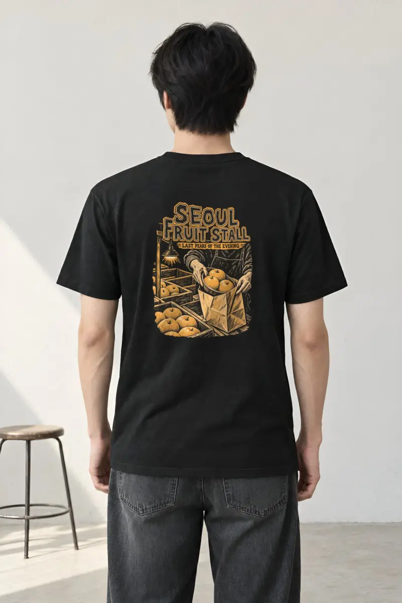 "Seoul Fruit Stall" Heavyweight Unisex Crewneck T-shirt