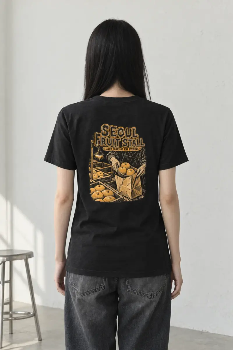 “Seoul Fruit Stall” Heavyweight Unisex Crewneck T-shirt