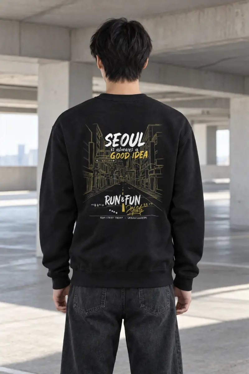 "Seoul Good Idea" Heavy Blend Unisex Crewneck Sweatshirt | Gildan 18000