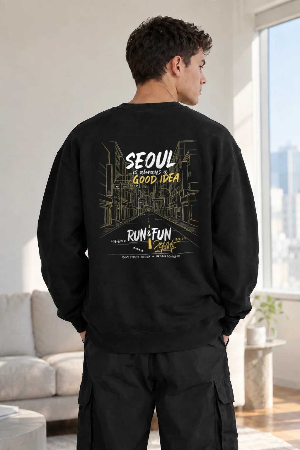 "Seoul Good Idea" Heavy Blend Unisex Crewneck Sweatshirt | Gildan 18000
