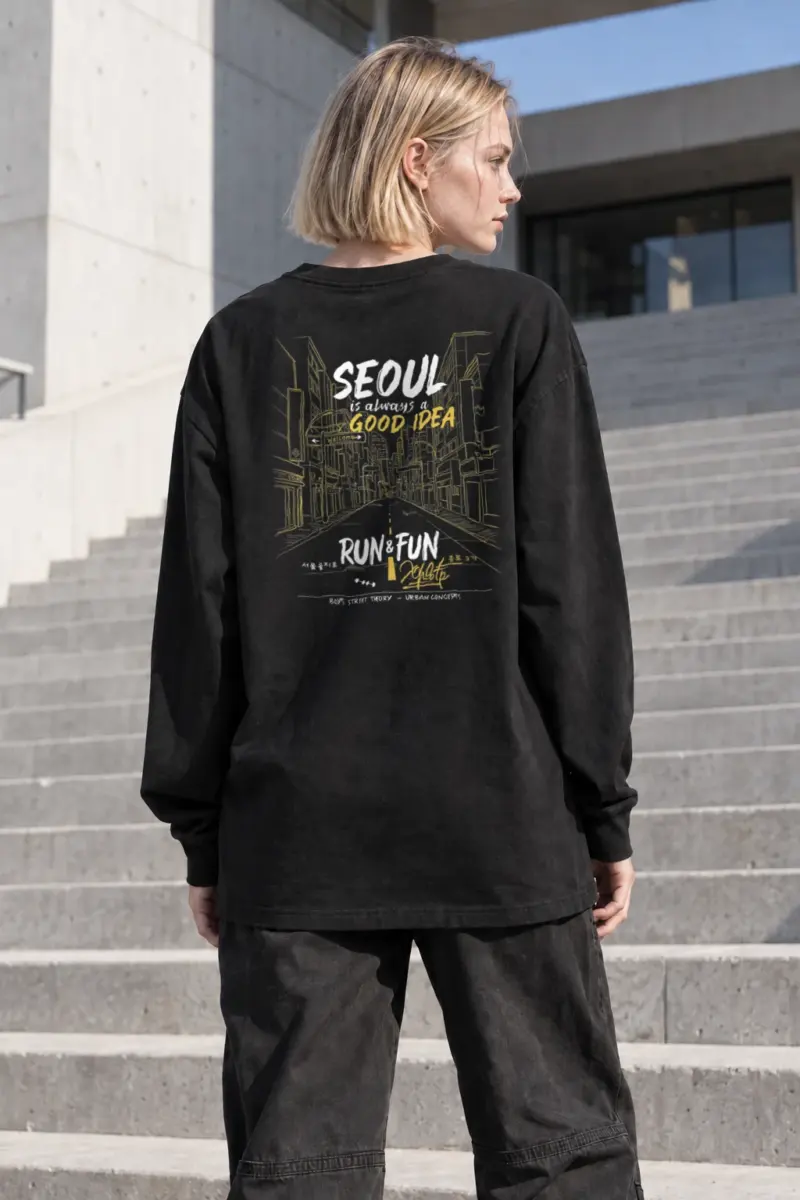 "Seoul Good Idea" Unisex Longsleeve T-shirt | Gildan 2400