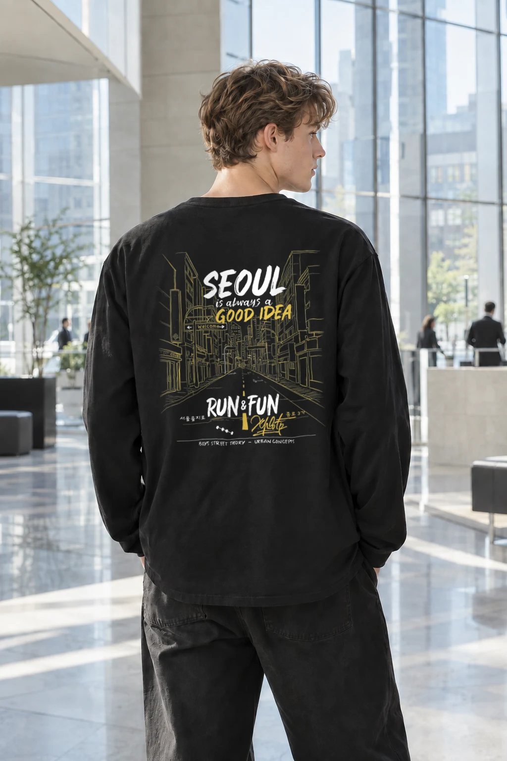 "Seoul Good Idea" Unisex Longsleeve T-shirt | Gildan 2400