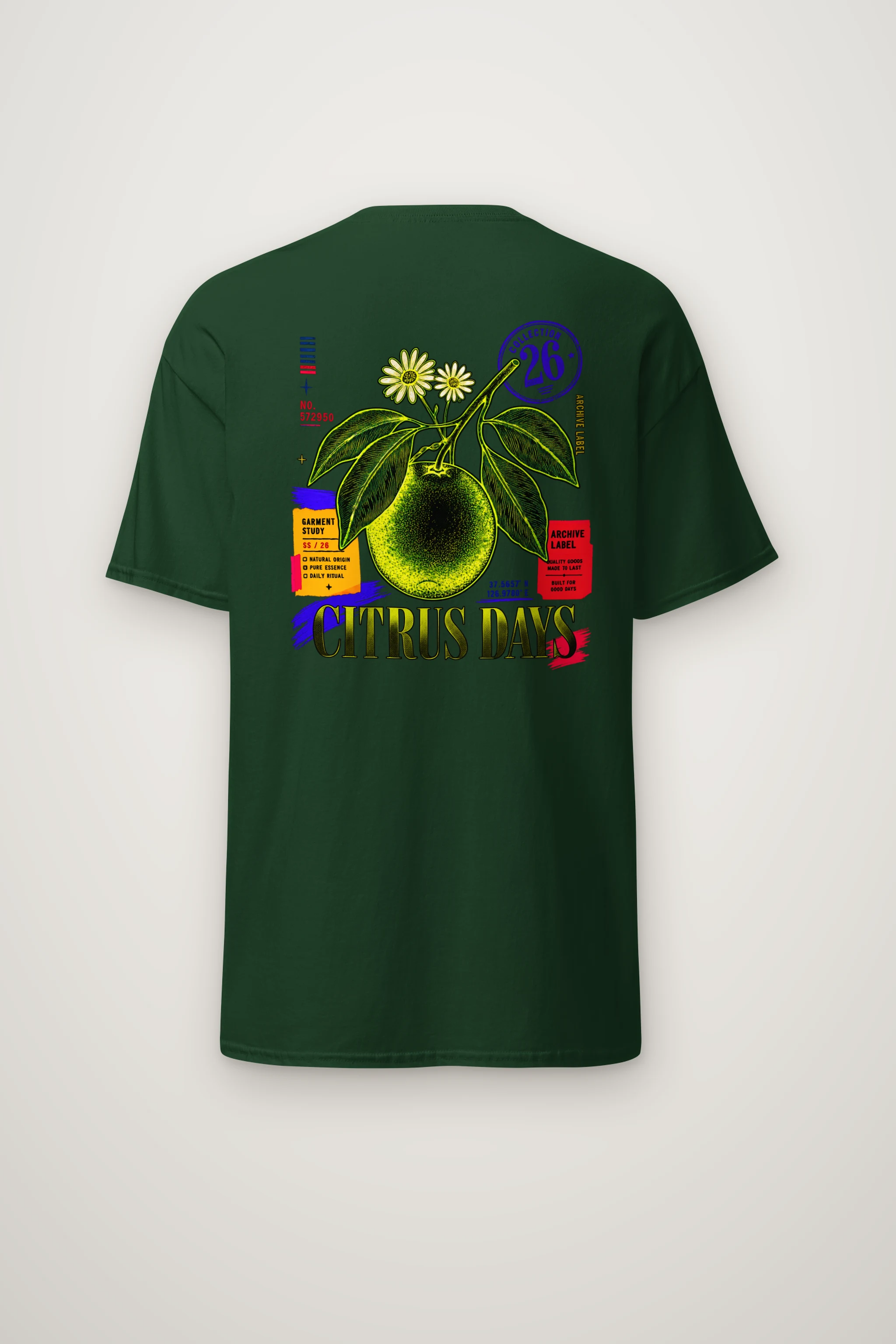 "Seoul Grove Archive" Heavyweight Unisex Crewneck T-shirt
