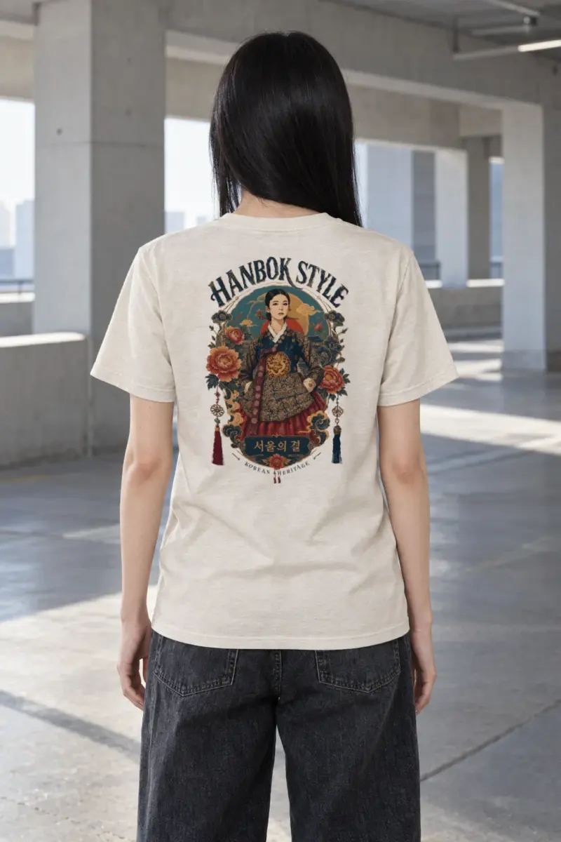 "Seoul Heritage Muse" Heavyweight Unisex Crewneck T-shirt | Gildan 5000