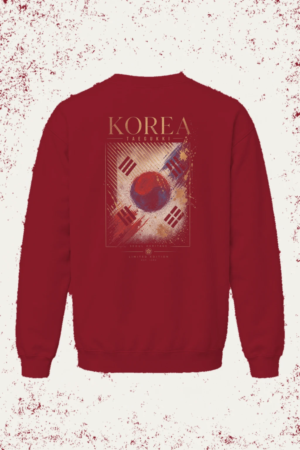 "Seoul Heritage Taegukki" Heavy Blend Unisex Crewneck Sweatshirt | Gildan 18000